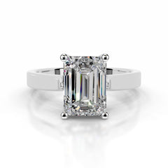 Daisy Moissanite Ring - Platinum