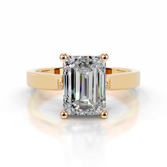 Daisy Moissanite Ring - 18K Yellow Gold