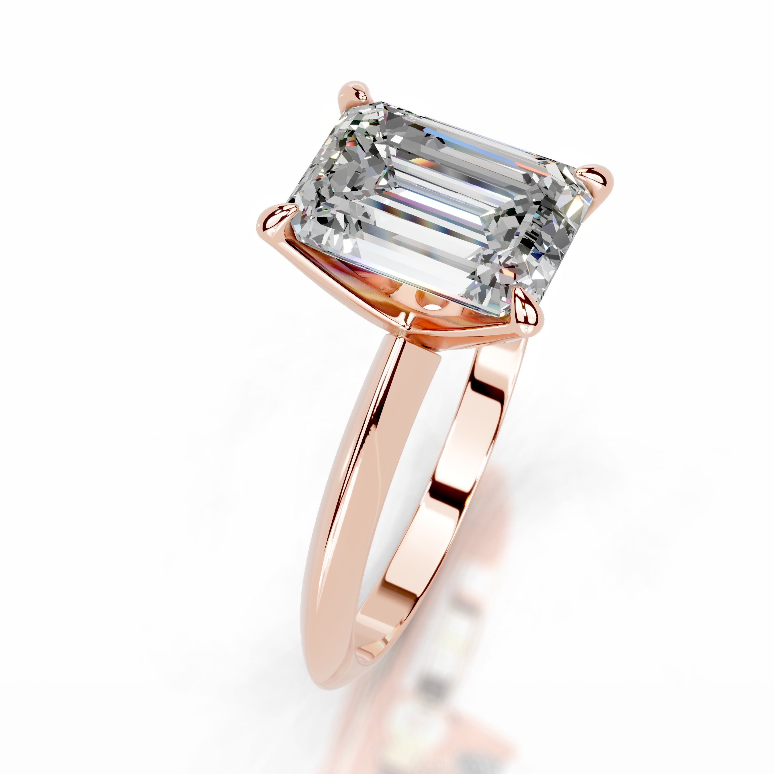 Evie Moissanite Ring - 14K Rose Gold