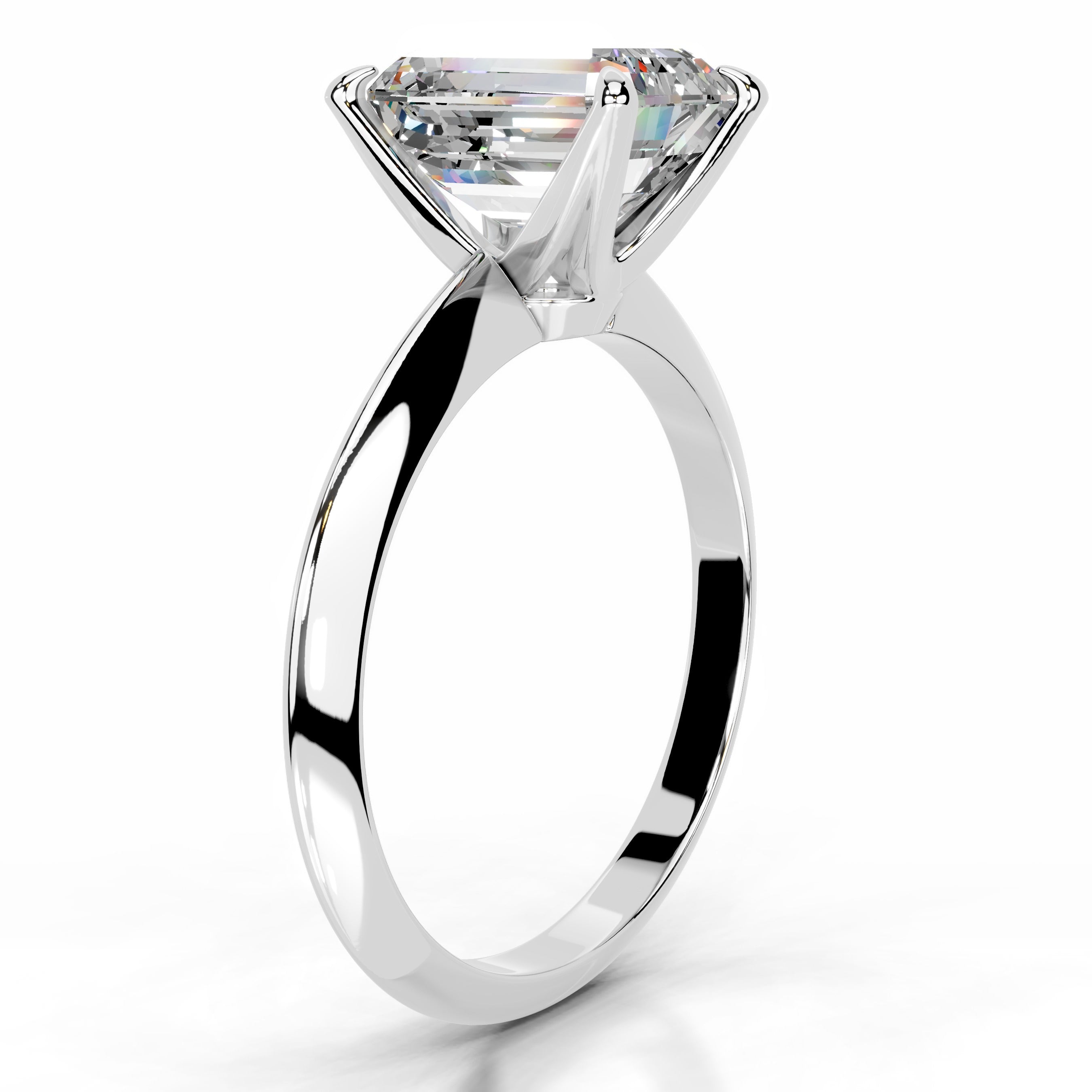 Evie Moissanite Ring - 14K White Gold