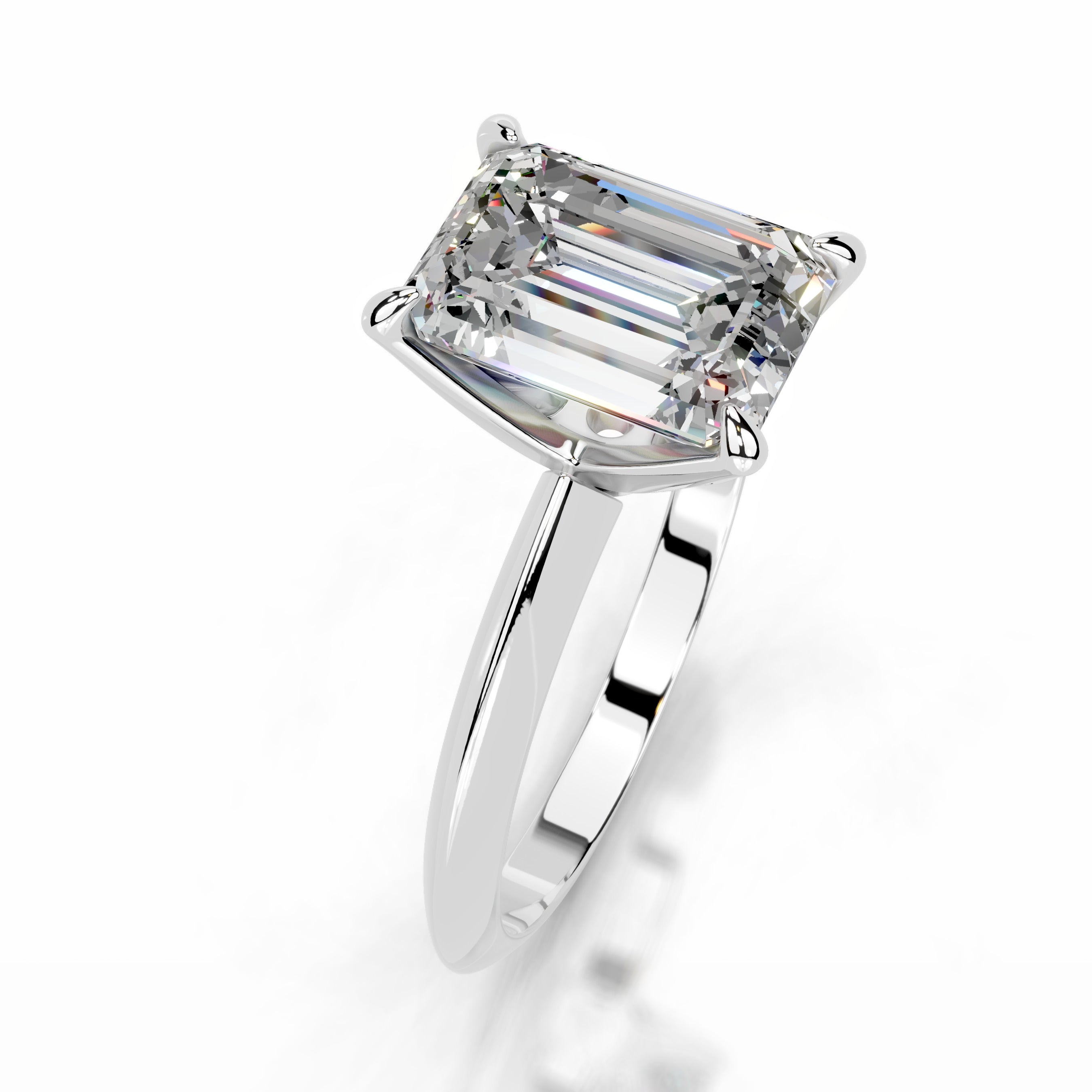 Evie Moissanite Ring - 14K White Gold