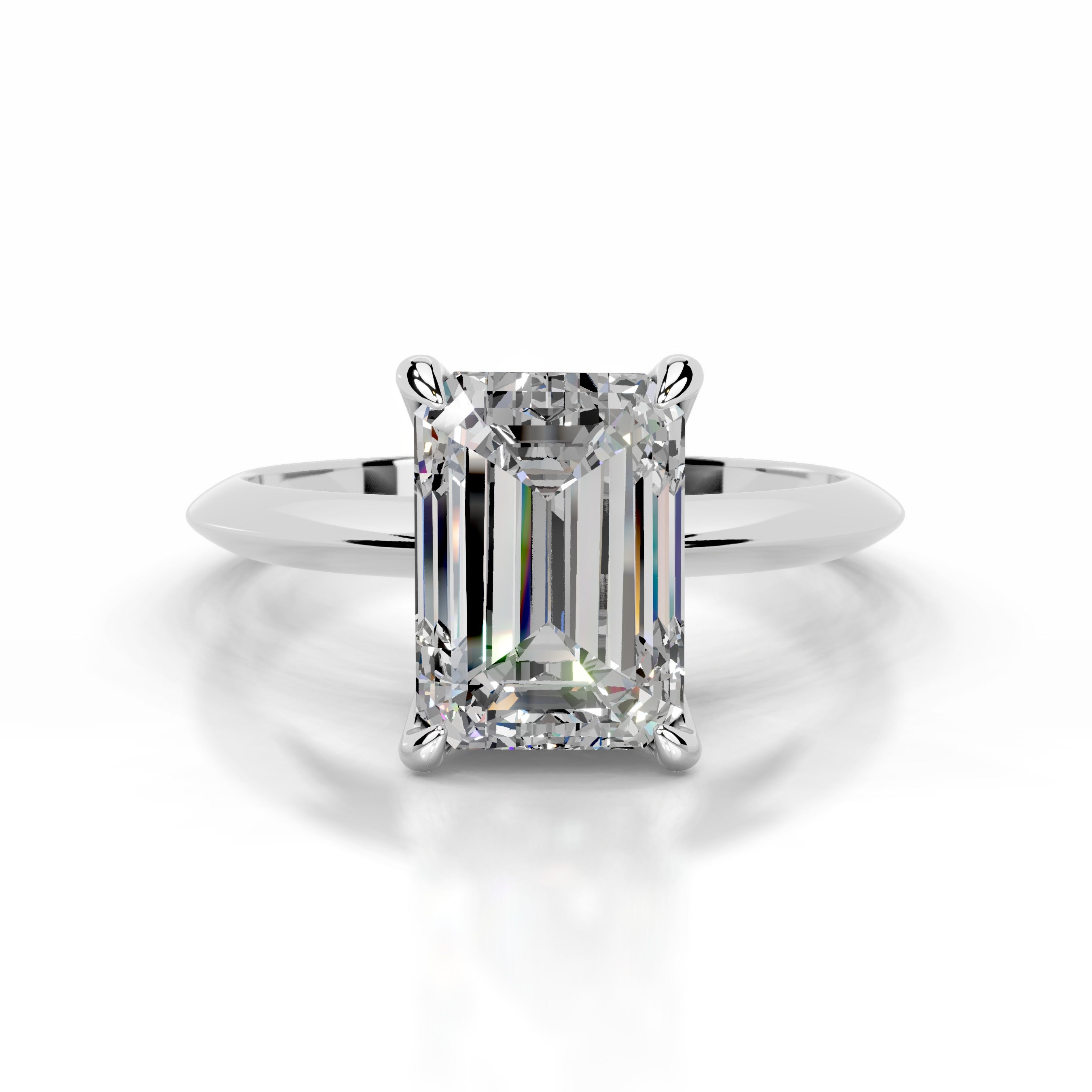 Evie Moissanite Ring - 14K White Gold