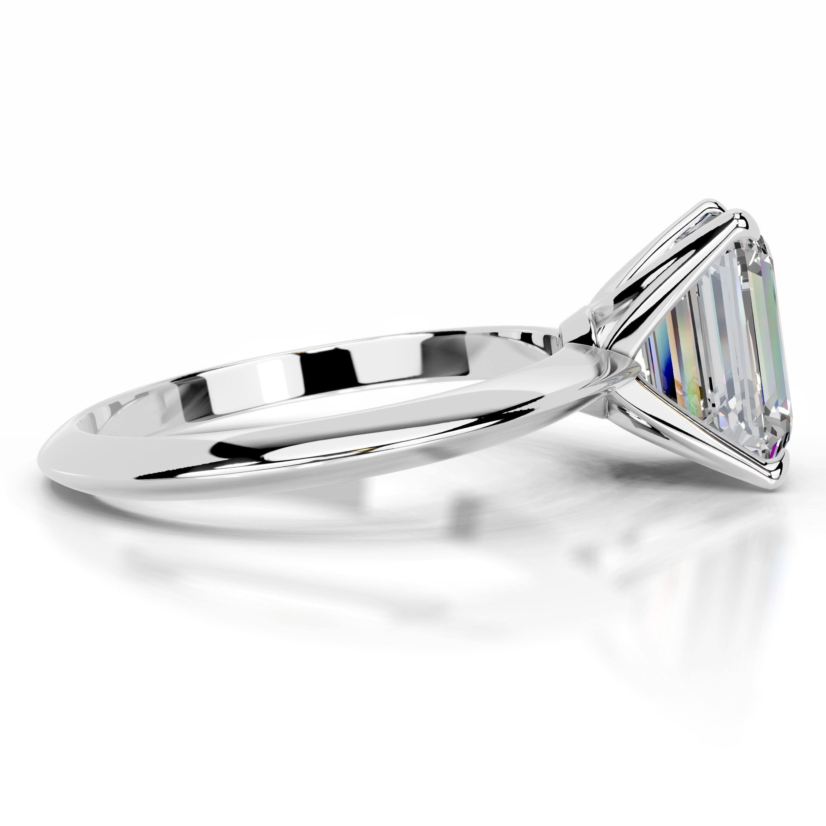 Evie Moissanite Ring - 14K White Gold