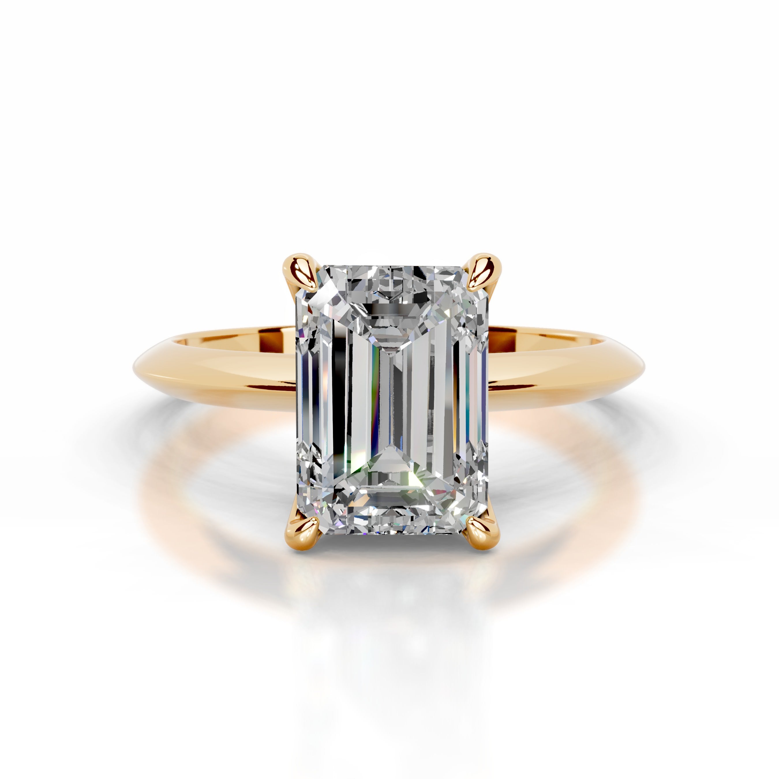 Evie Moissanite Ring - 18K Yellow Gold