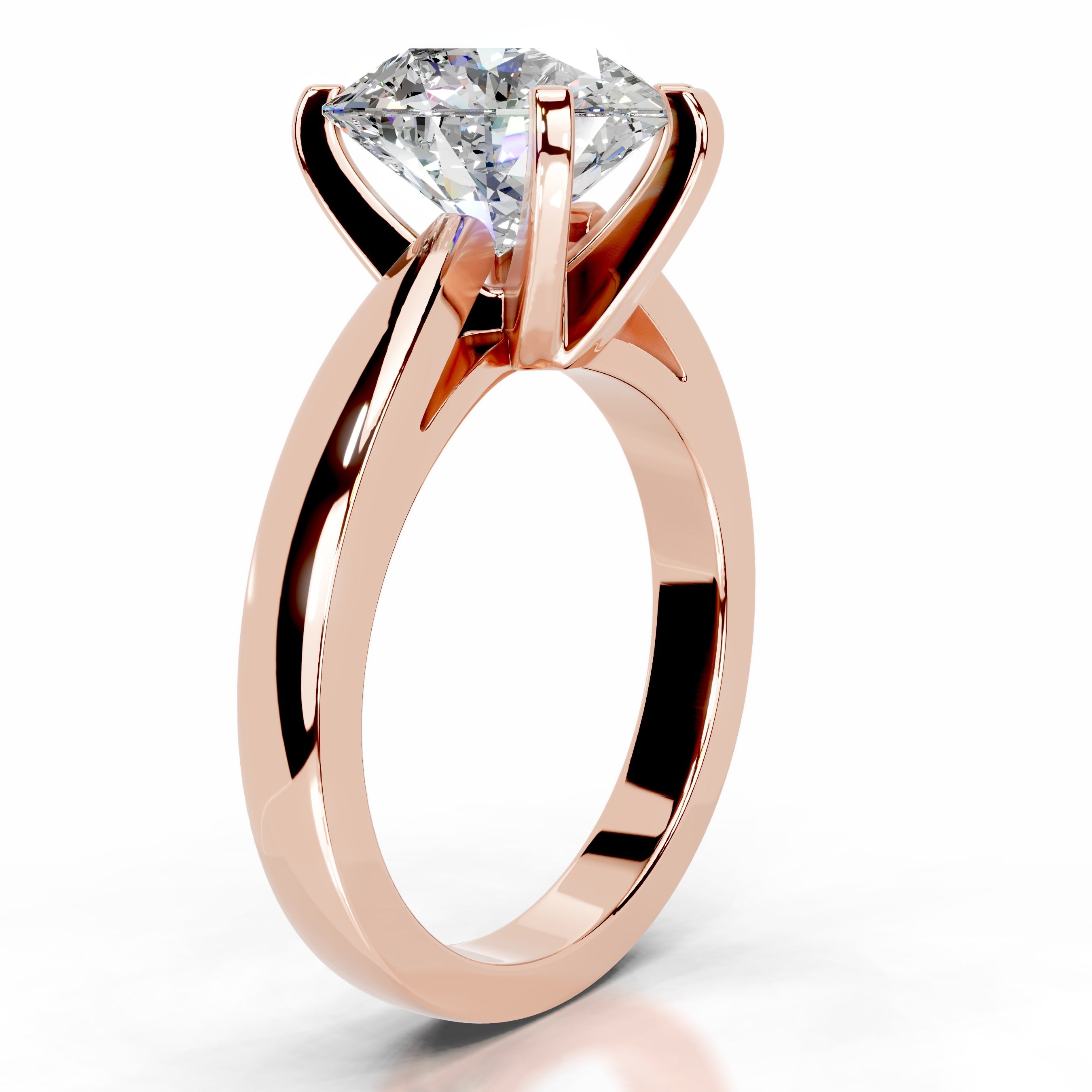 Diana Moissanite Ring - 14K Rose Gold