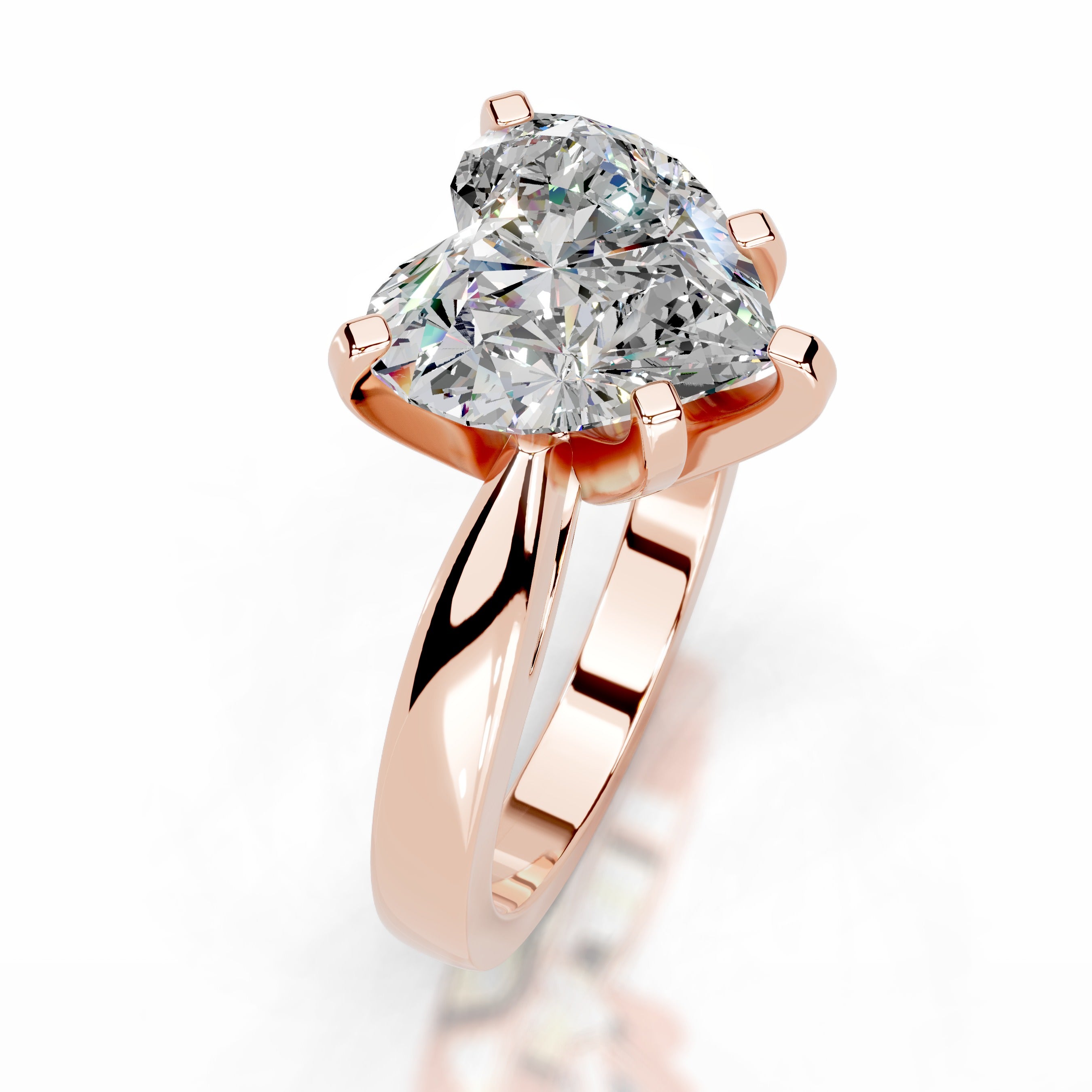 Diana Moissanite Ring - 14K Rose Gold