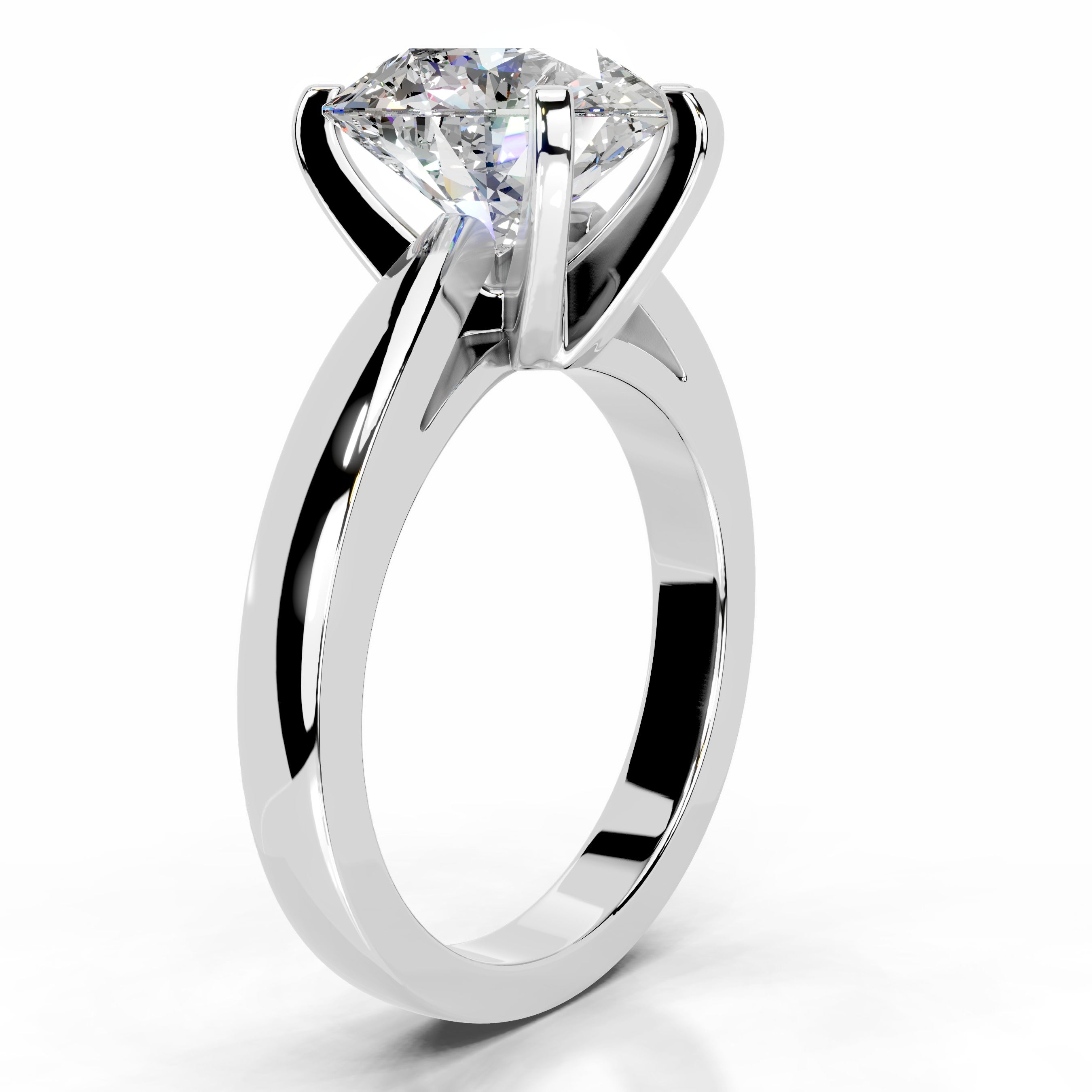 Diana Moissanite Ring - 14K White Gold