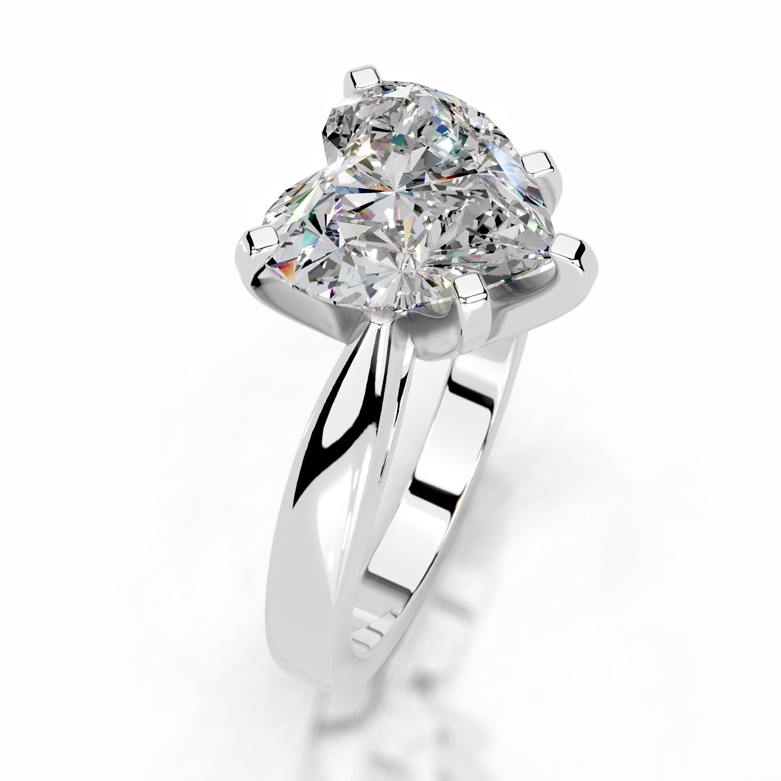 Diana Moissanite Ring - 14K White Gold