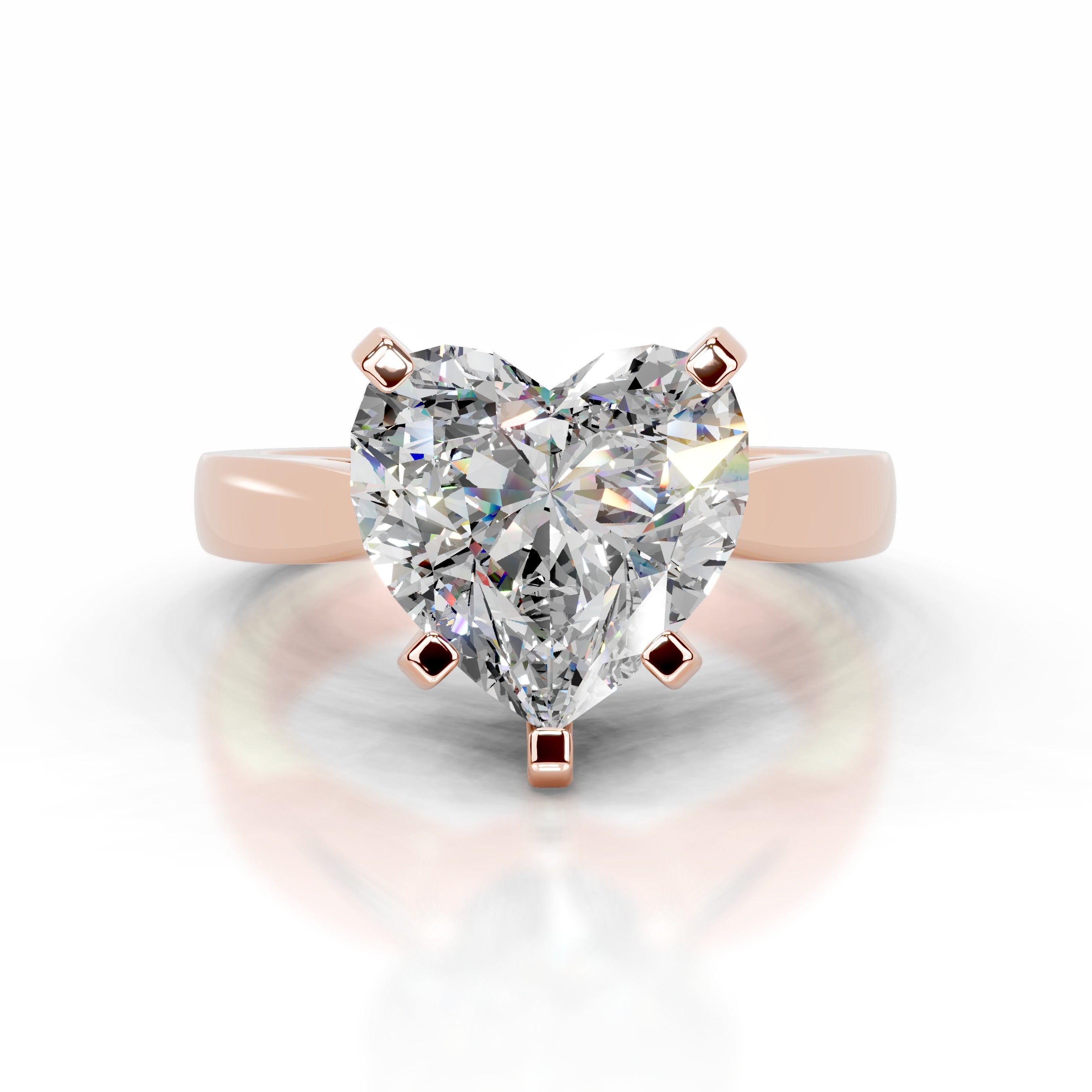 Diana Moissanite Ring - 14K Rose Gold