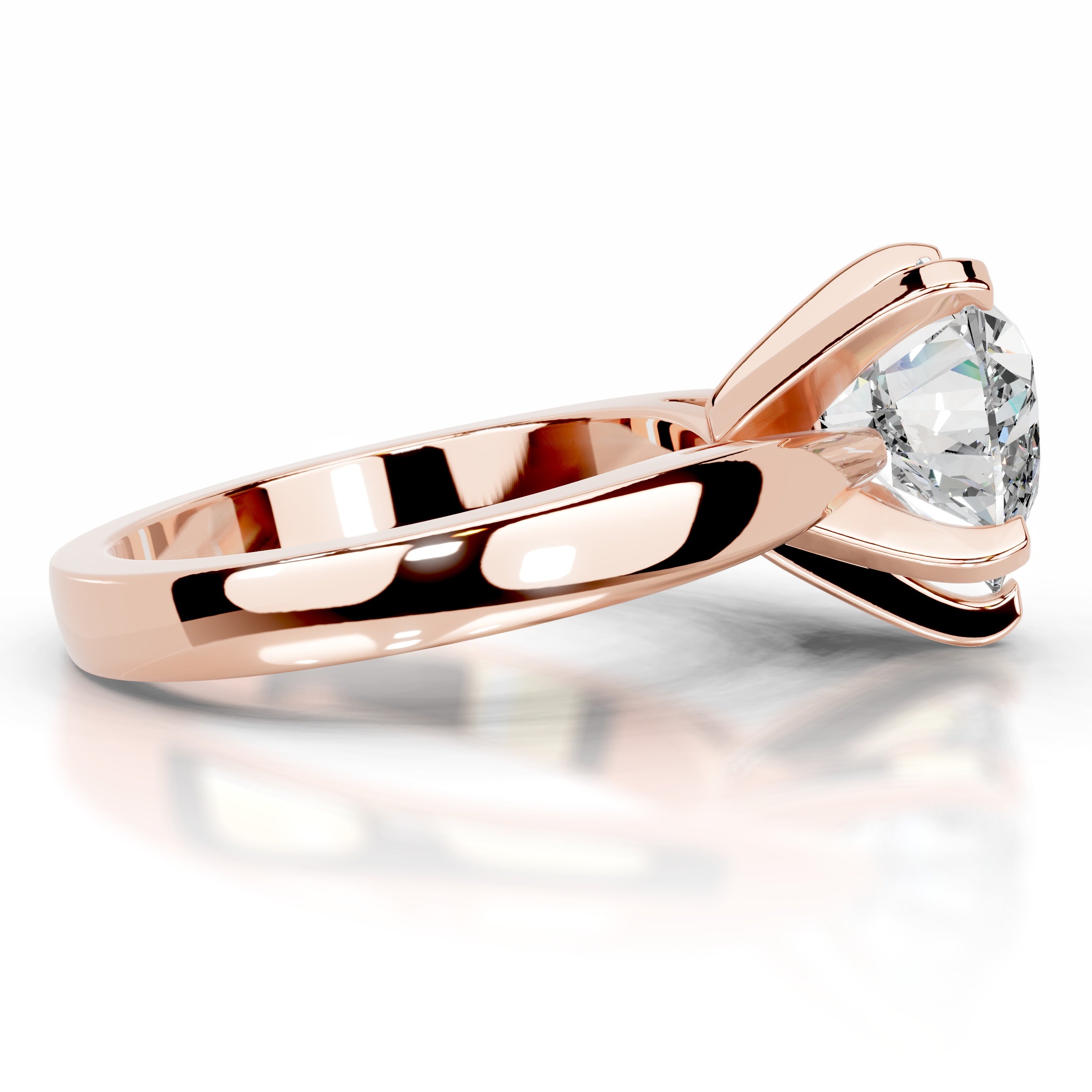 Diana Moissanite Ring - 14K Rose Gold