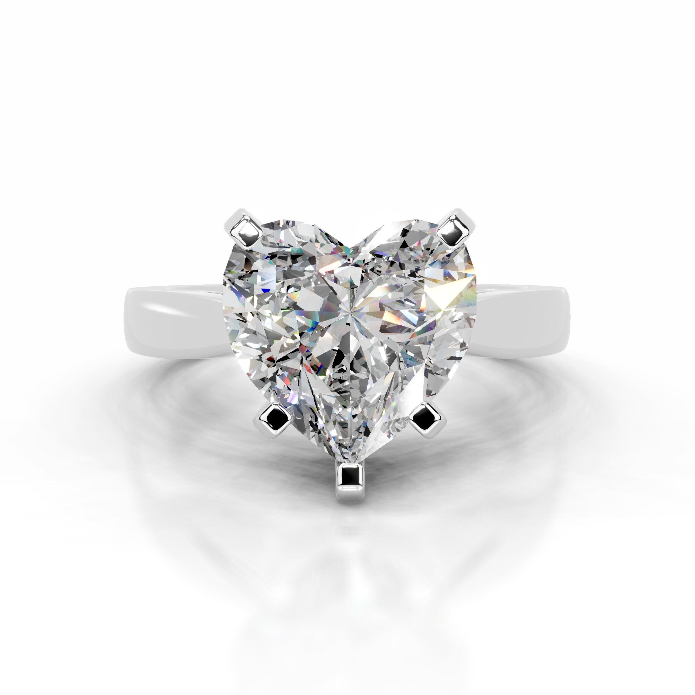 Diana Moissanite Ring - 14K White Gold