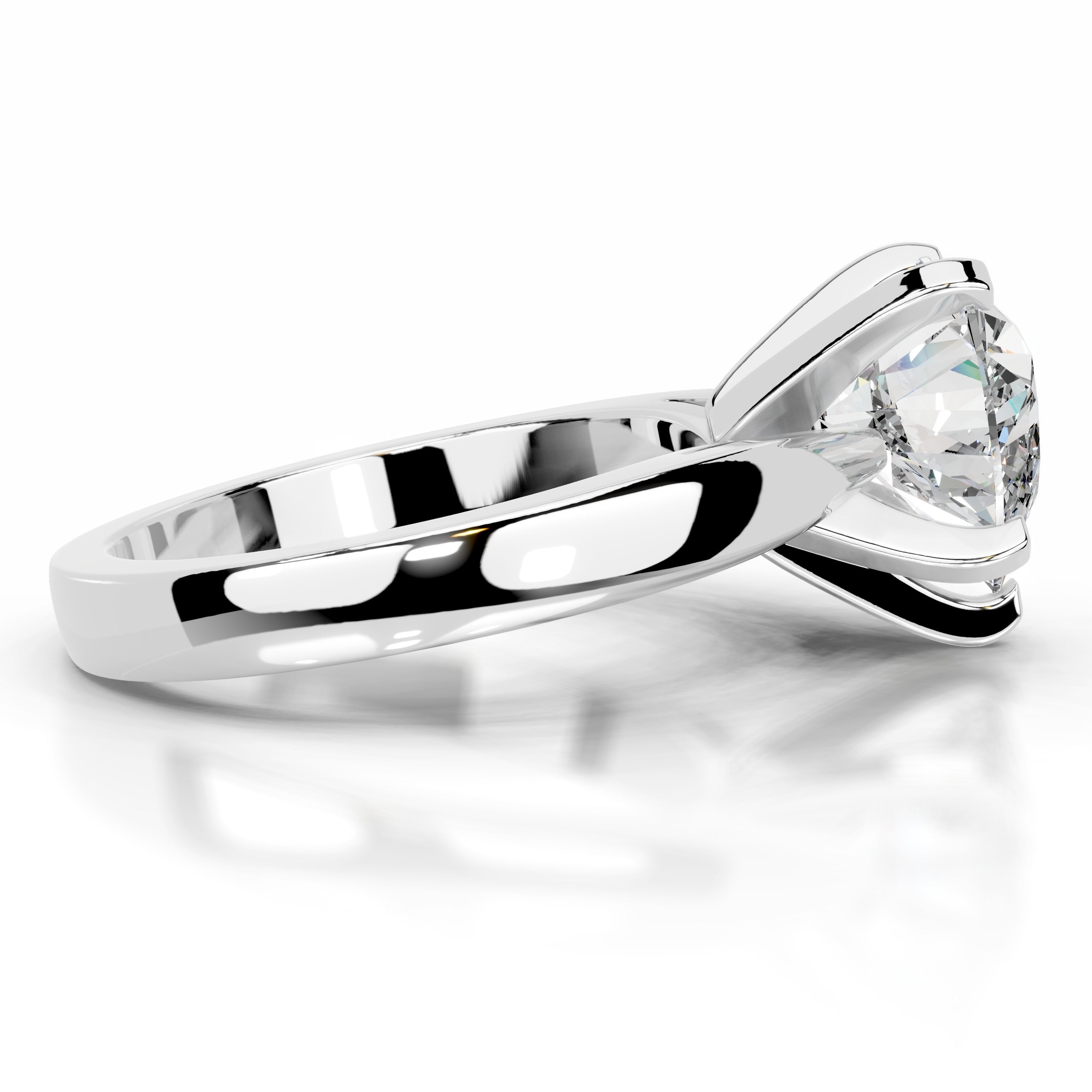 Diana Moissanite Ring - 14K White Gold