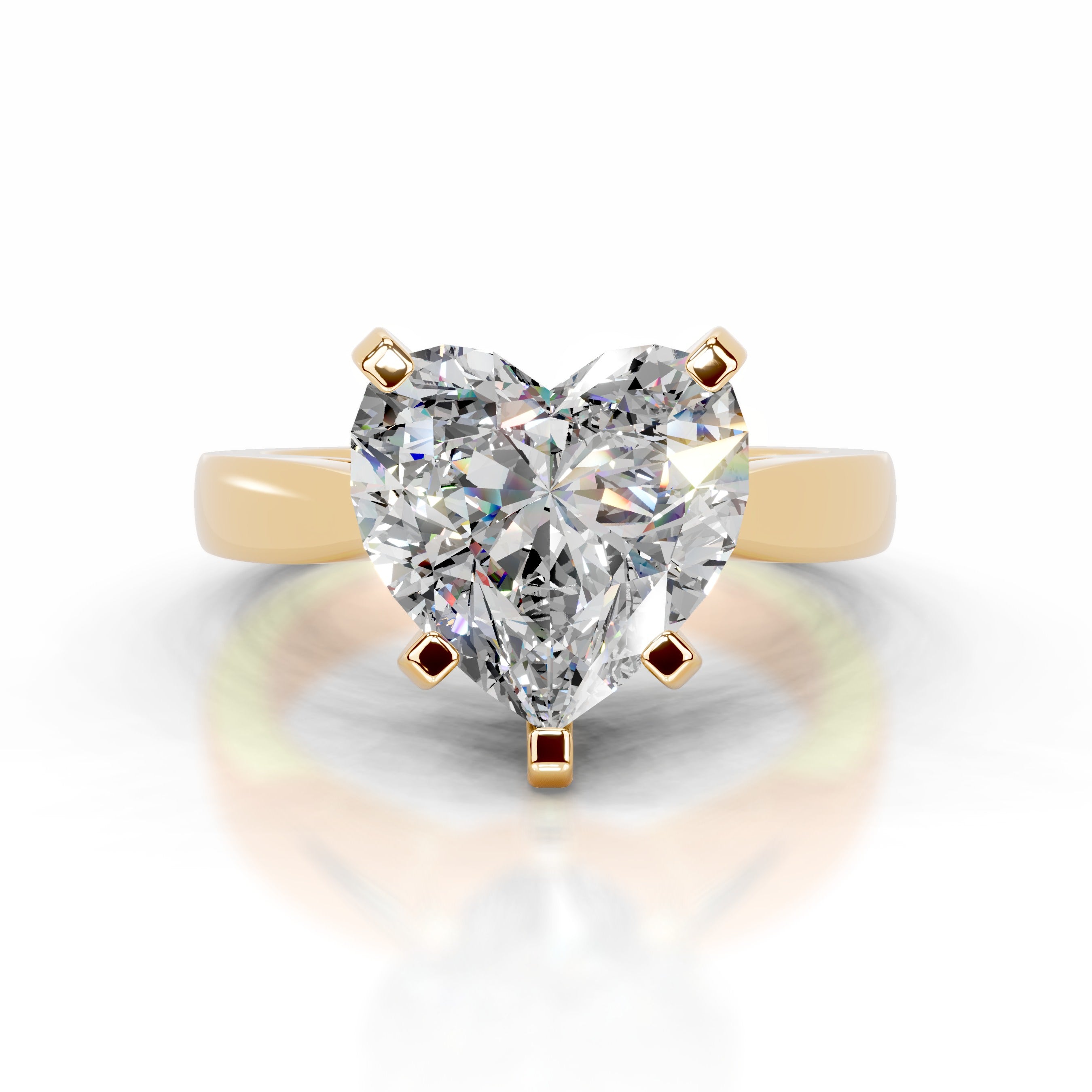 Diana Moissanite Ring - 18K Yellow Gold