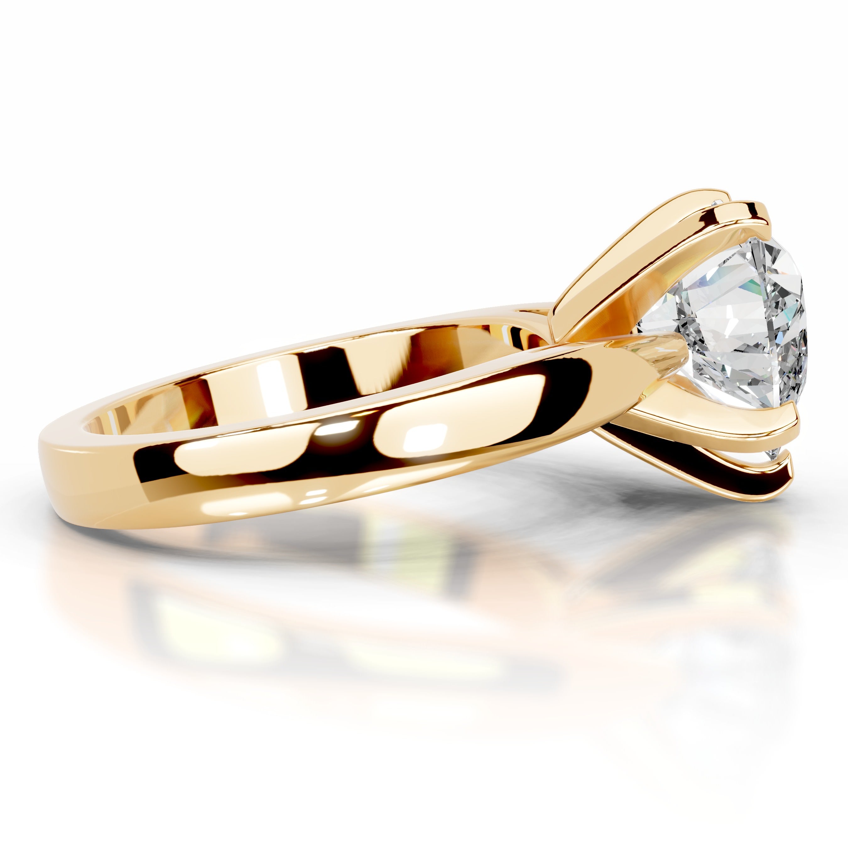 Diana Moissanite Ring - 18K Yellow Gold