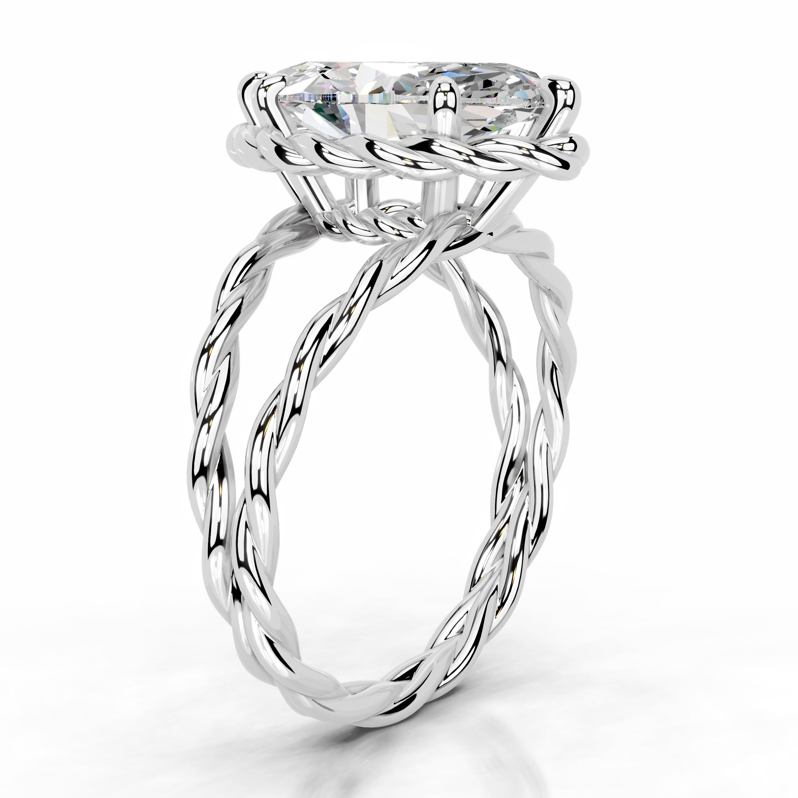 Yul Moissanite Ring - 14K White Gold