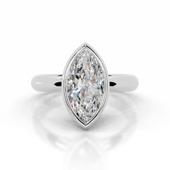 Kaylee Moissanite Ring - 18K White Gold