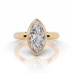 Kaylee Moissanite Ring - 18K Yellow Gold