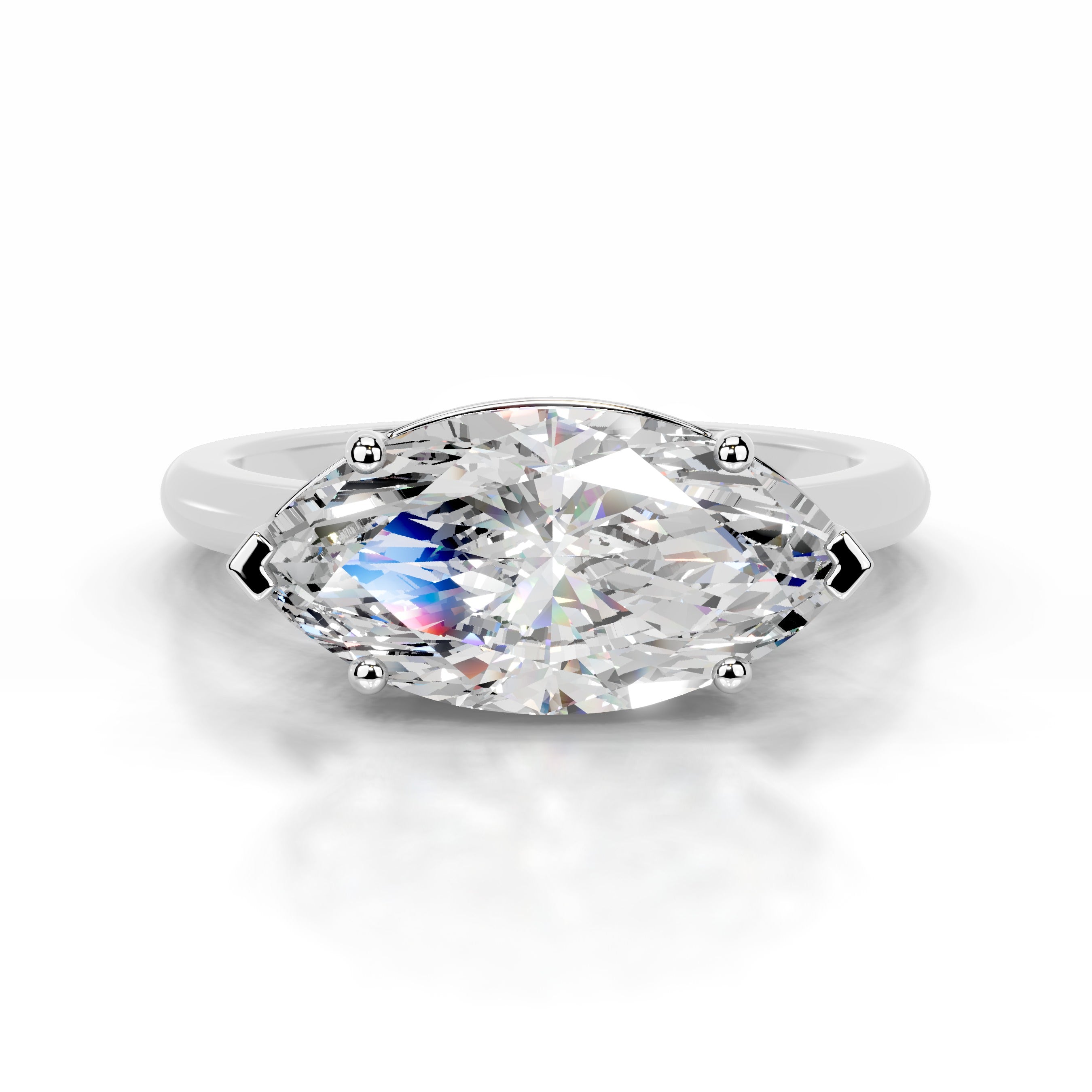 Miriam Moissanite Ring - 14K White Gold