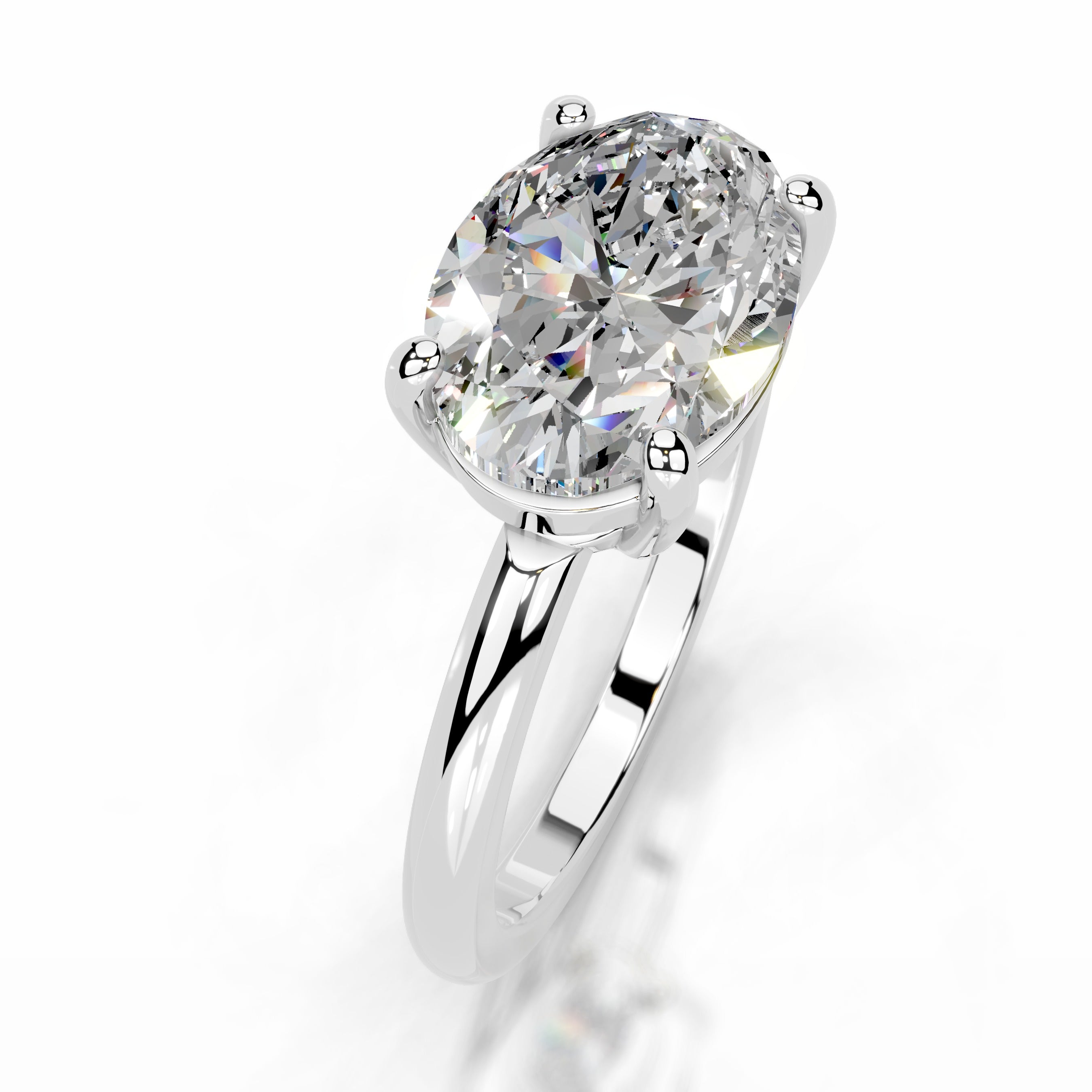 Miriam Moissanite Ring - 14K White Gold