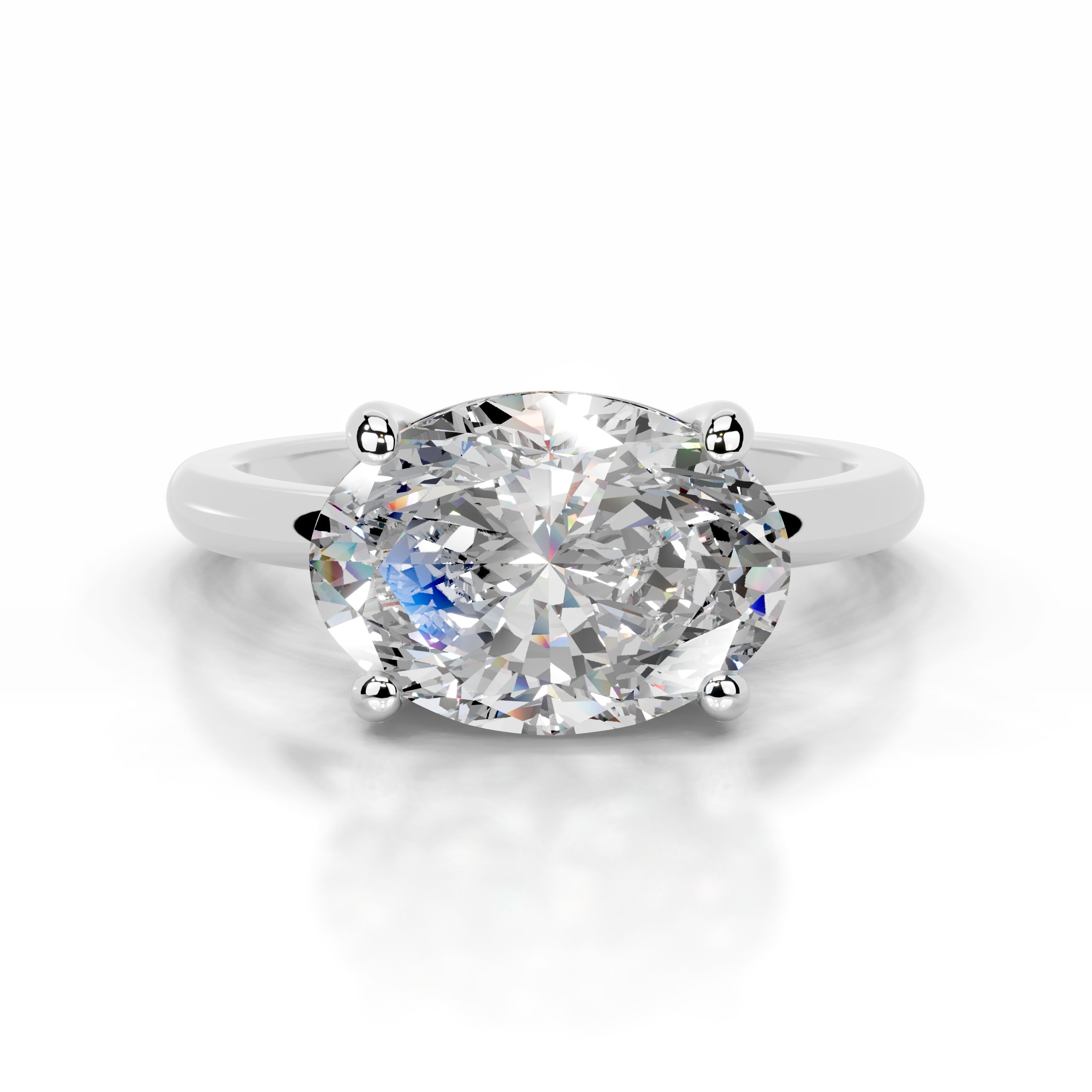 Miriam Moissanite Ring - 14K White Gold