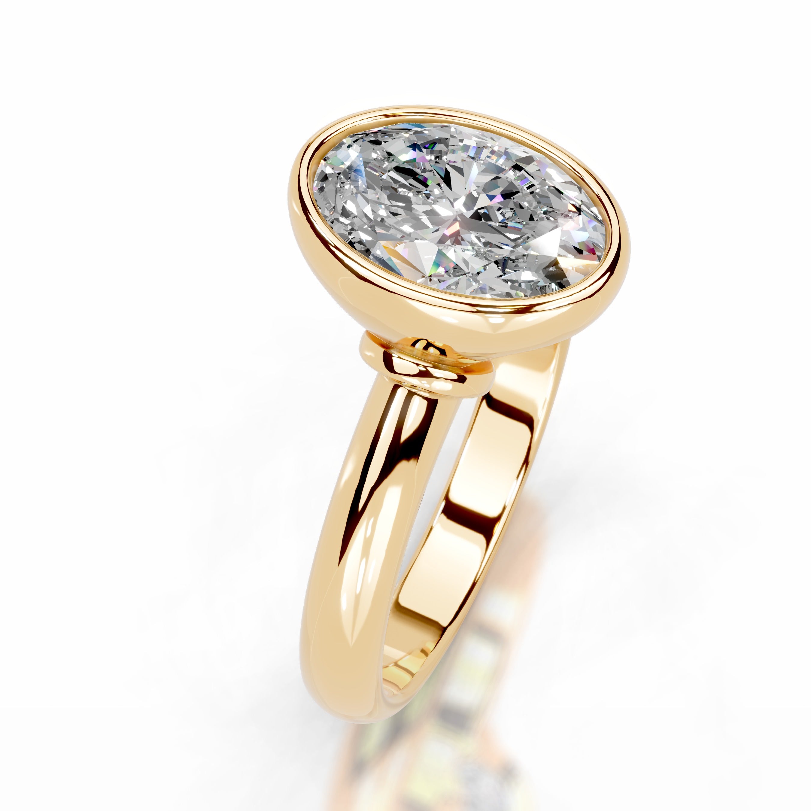 Kaylee Moissanite Ring - 18K Yellow Gold