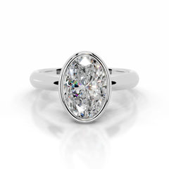 Kaylee Moissanite Ring - 18K White Gold