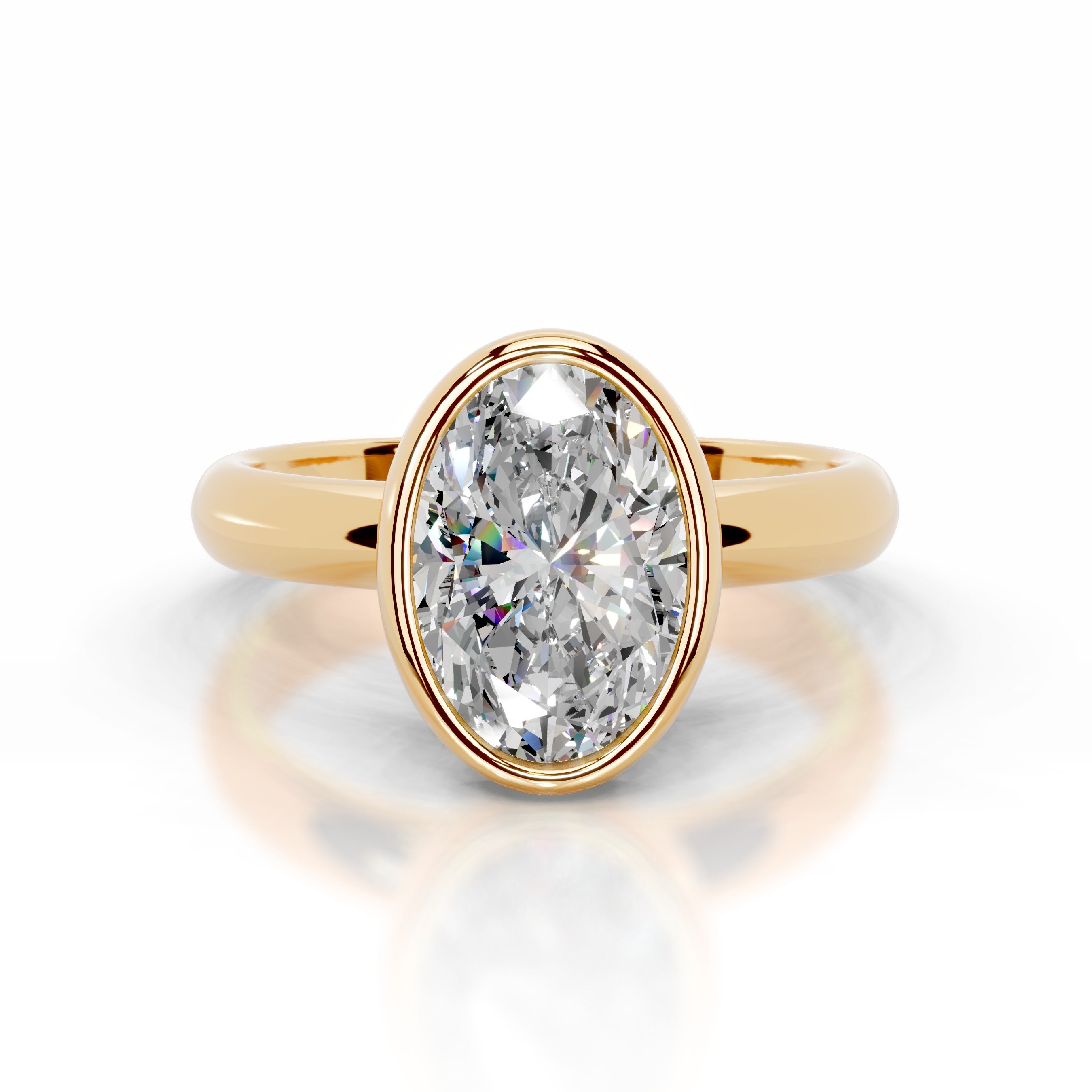 Kaylee Moissanite Ring - 18K Yellow Gold