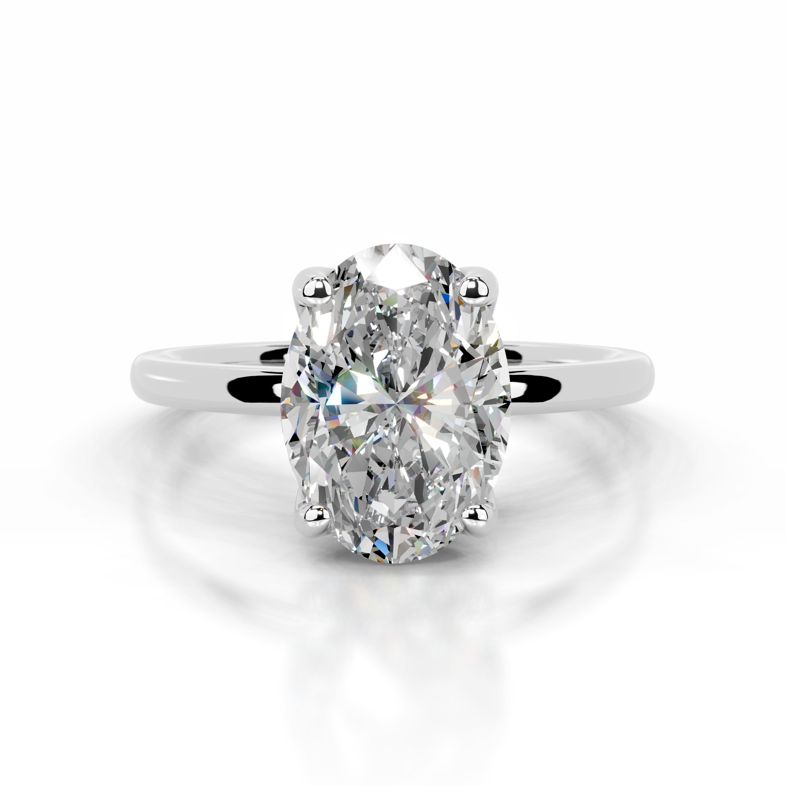 Phoenix Moissanite Ring - 18K White Gold