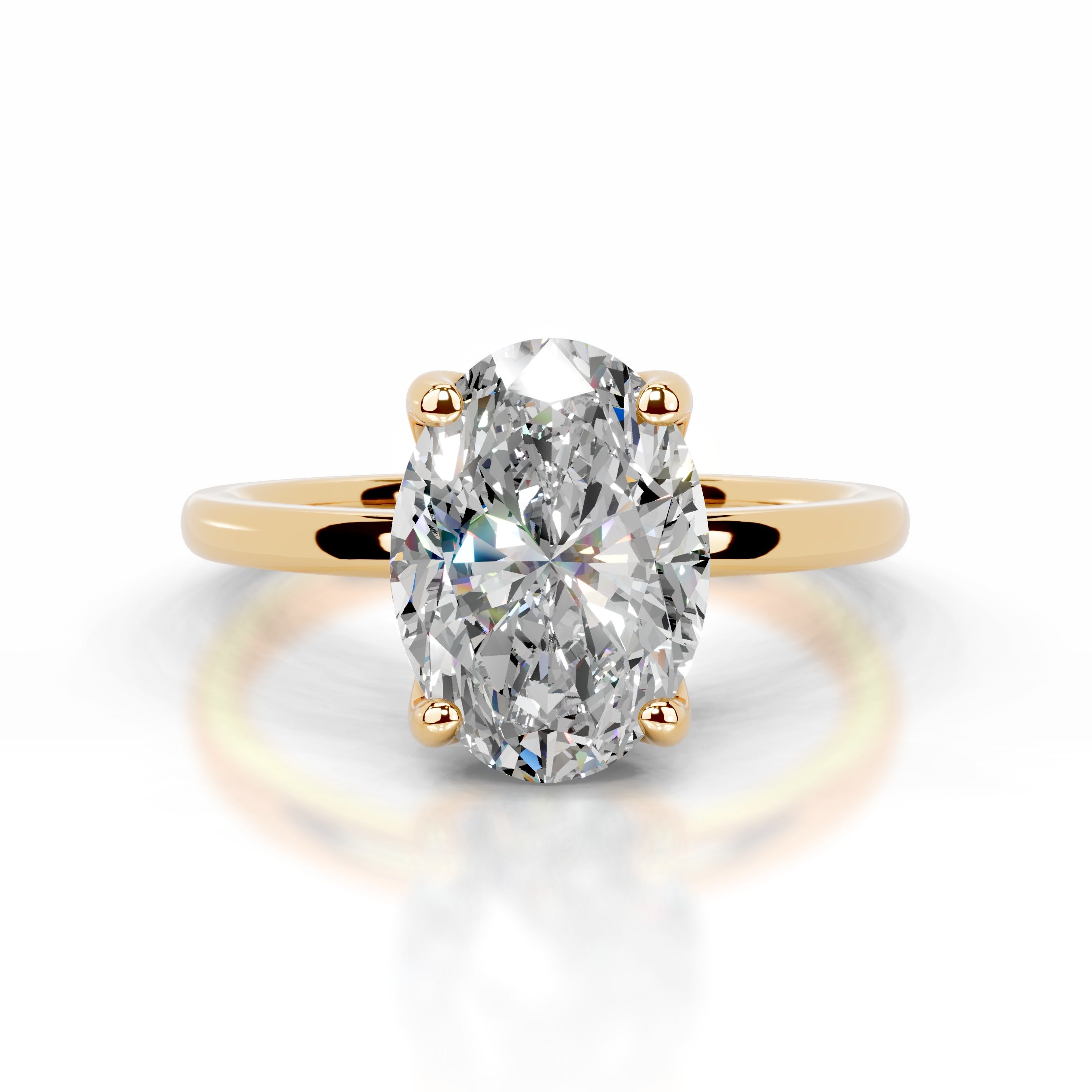 Phoenix Moissanite Ring - 18K Yellow Gold