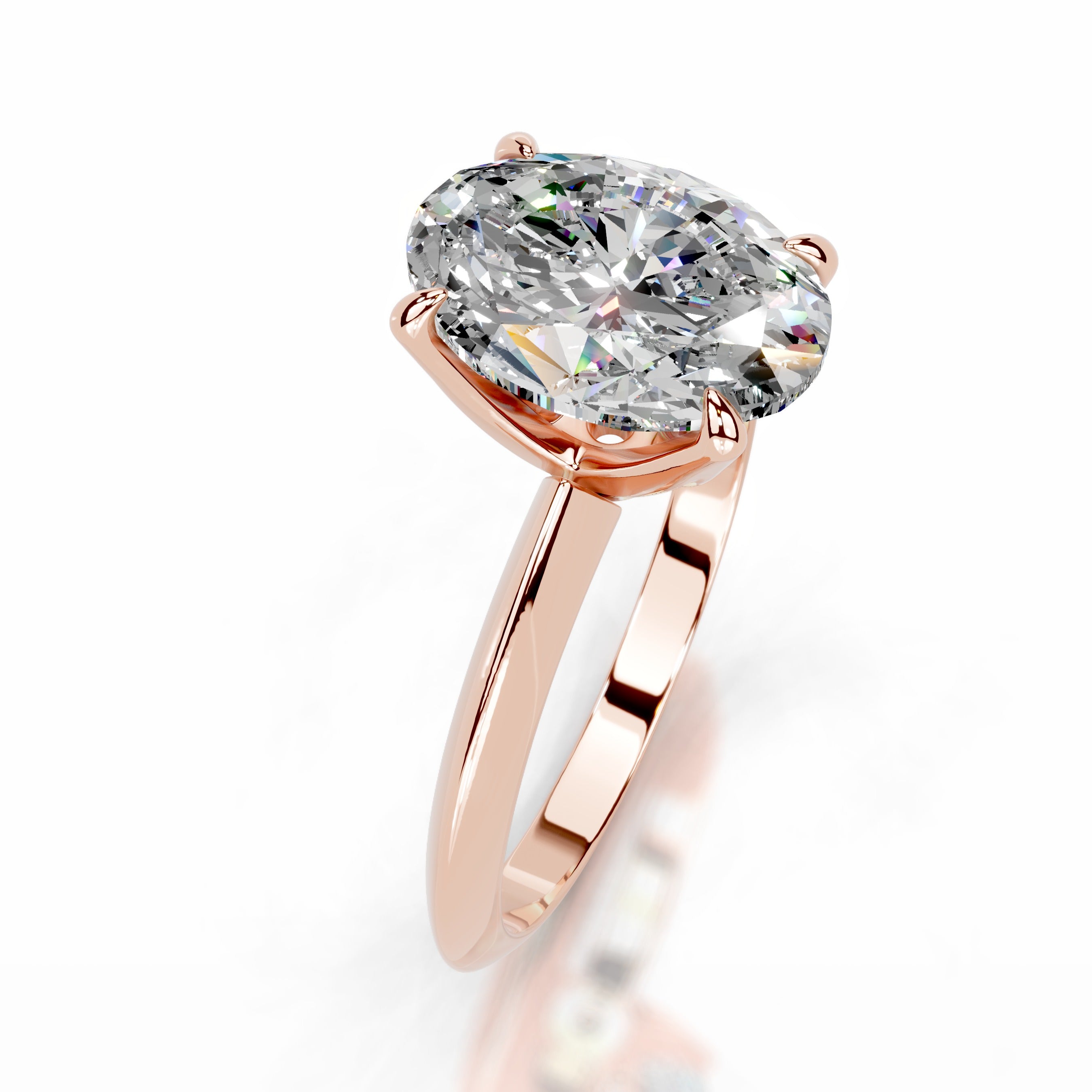 Evie Moissanite Ring - 14K Rose Gold