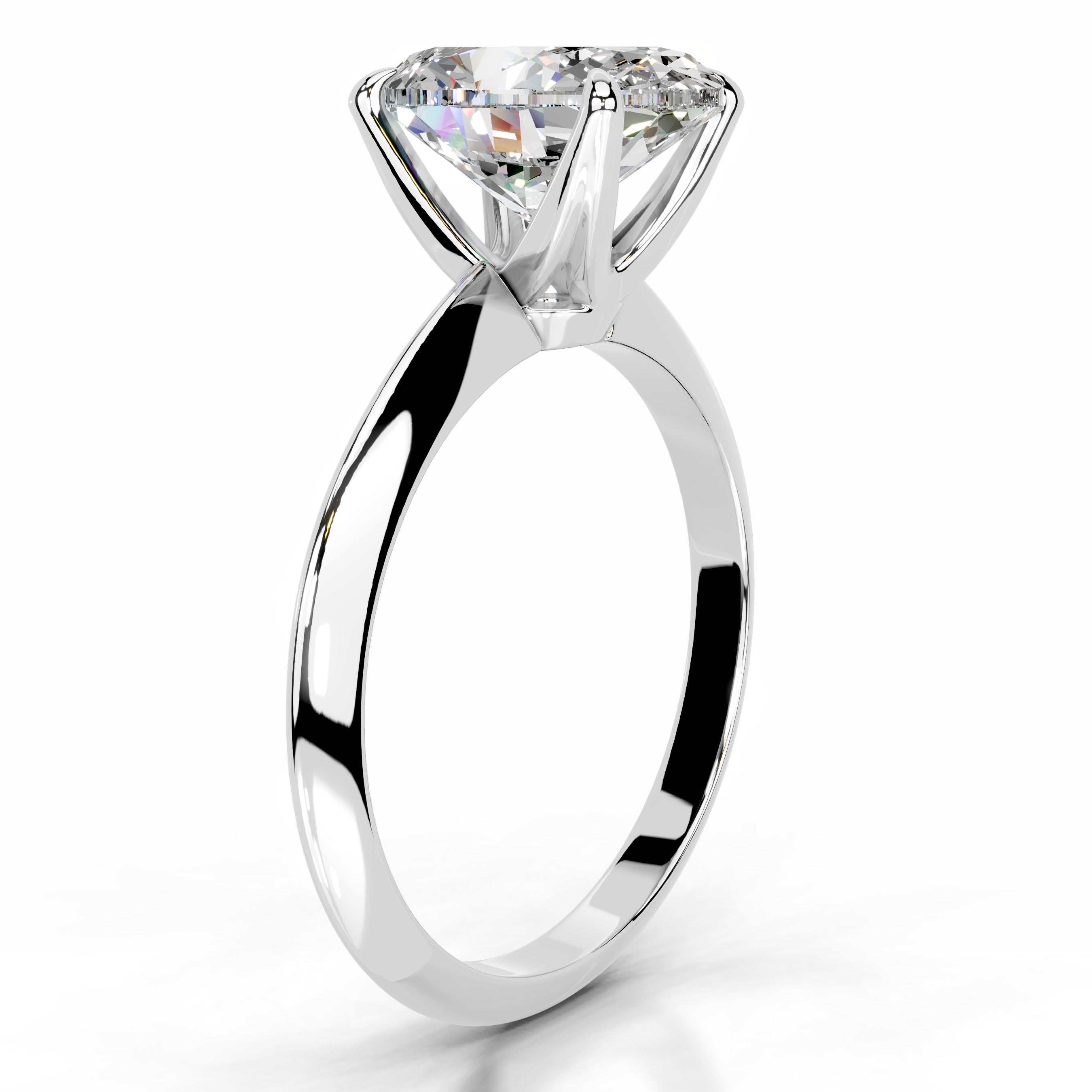 Evie Moissanite Ring - 14K White Gold