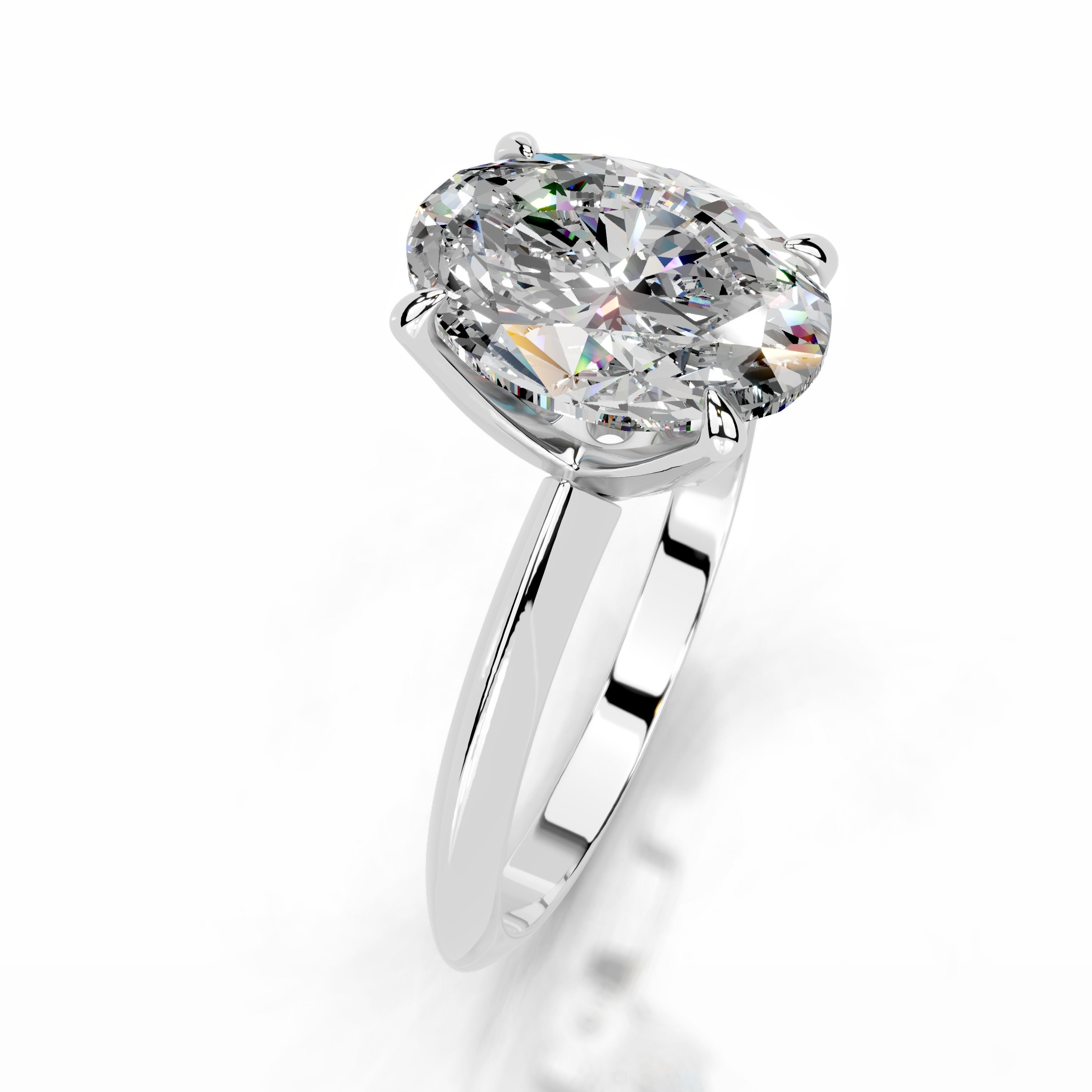 Evie Moissanite Ring - 14K White Gold