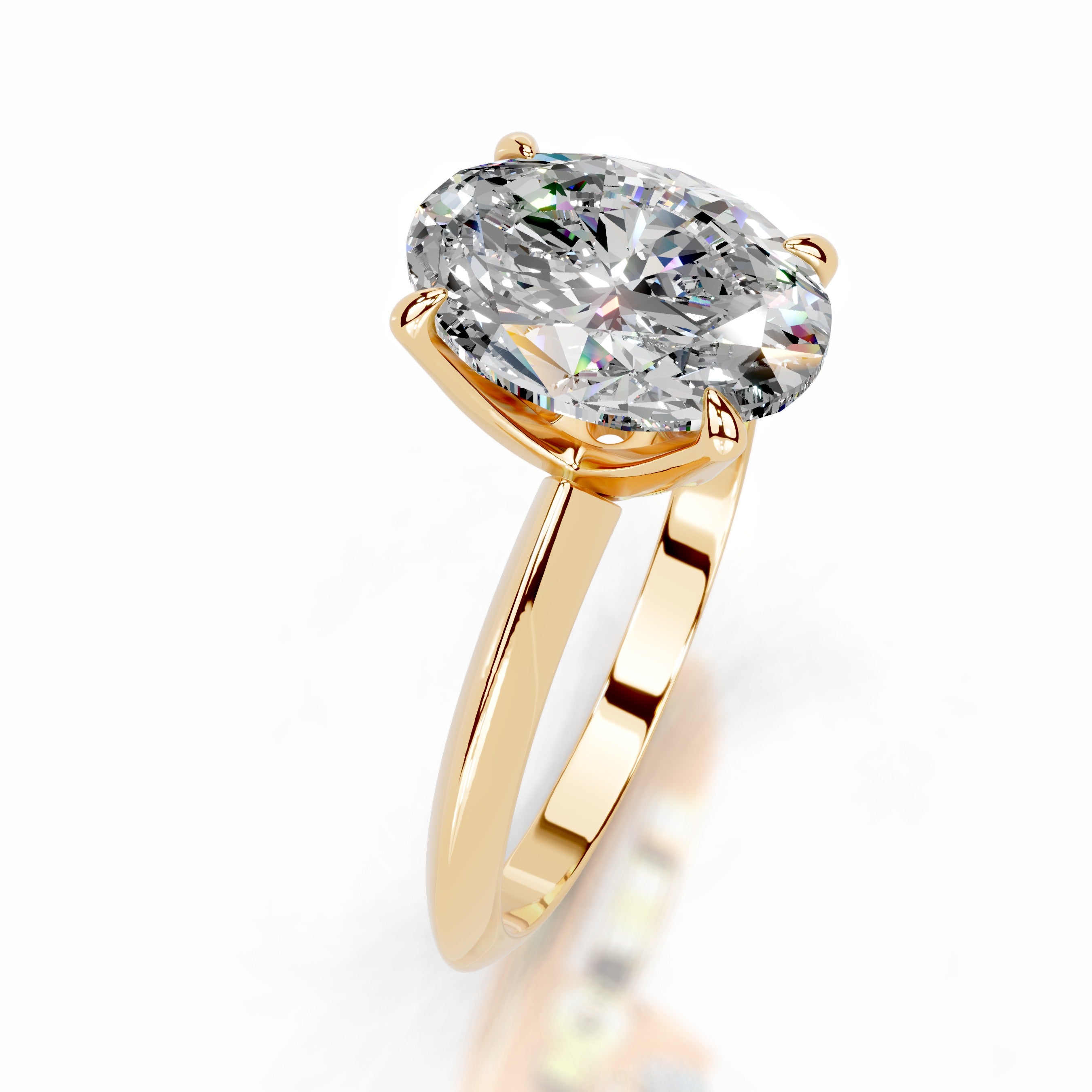 Evie Moissanite Ring - 18K Yellow Gold