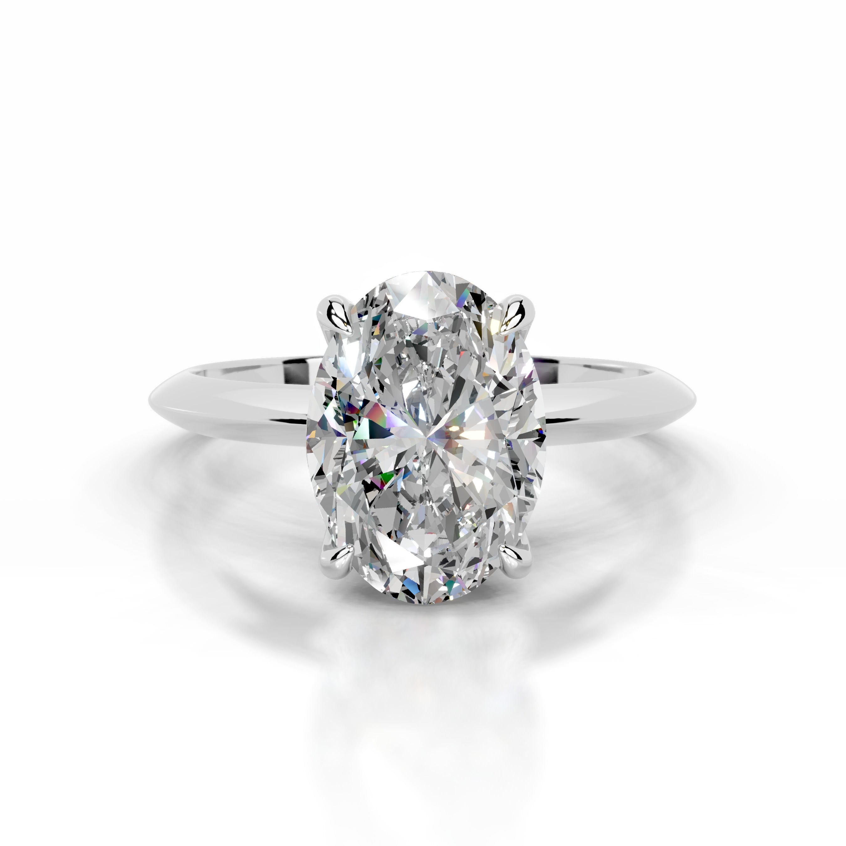 Evie Moissanite Ring - 14K White Gold