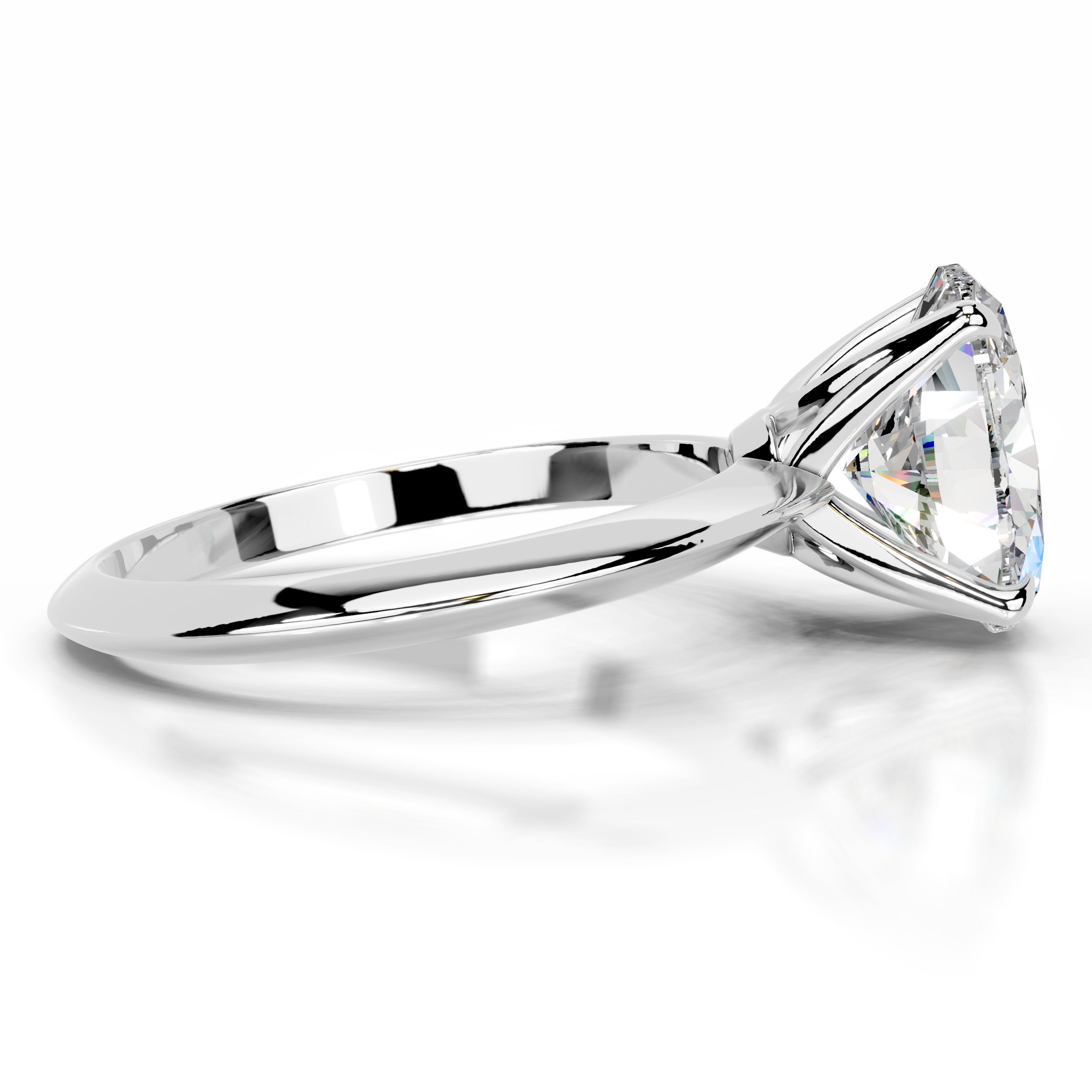 Evie Moissanite Ring - 14K White Gold