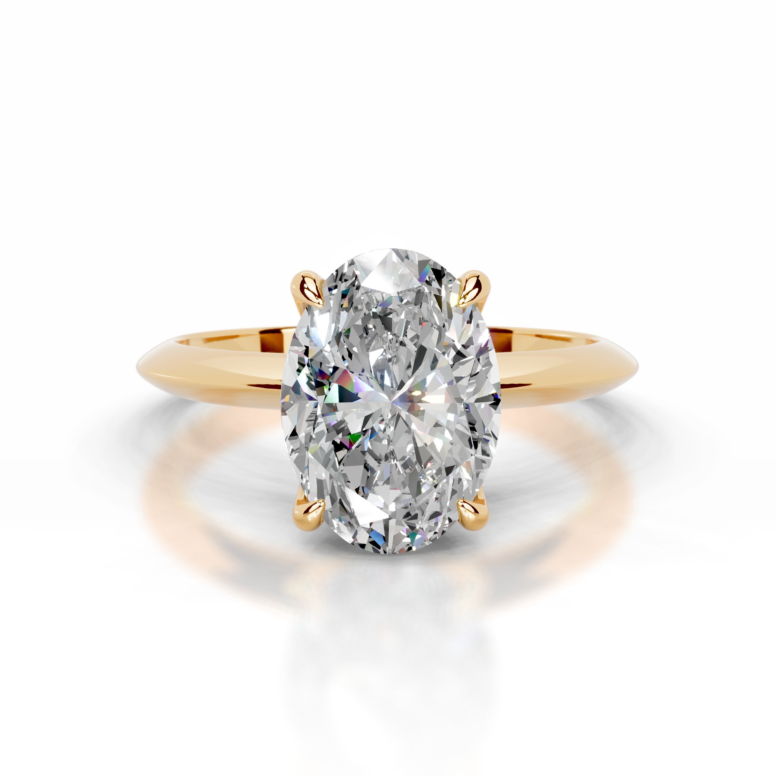 Evie Moissanite Ring - 18K Yellow Gold