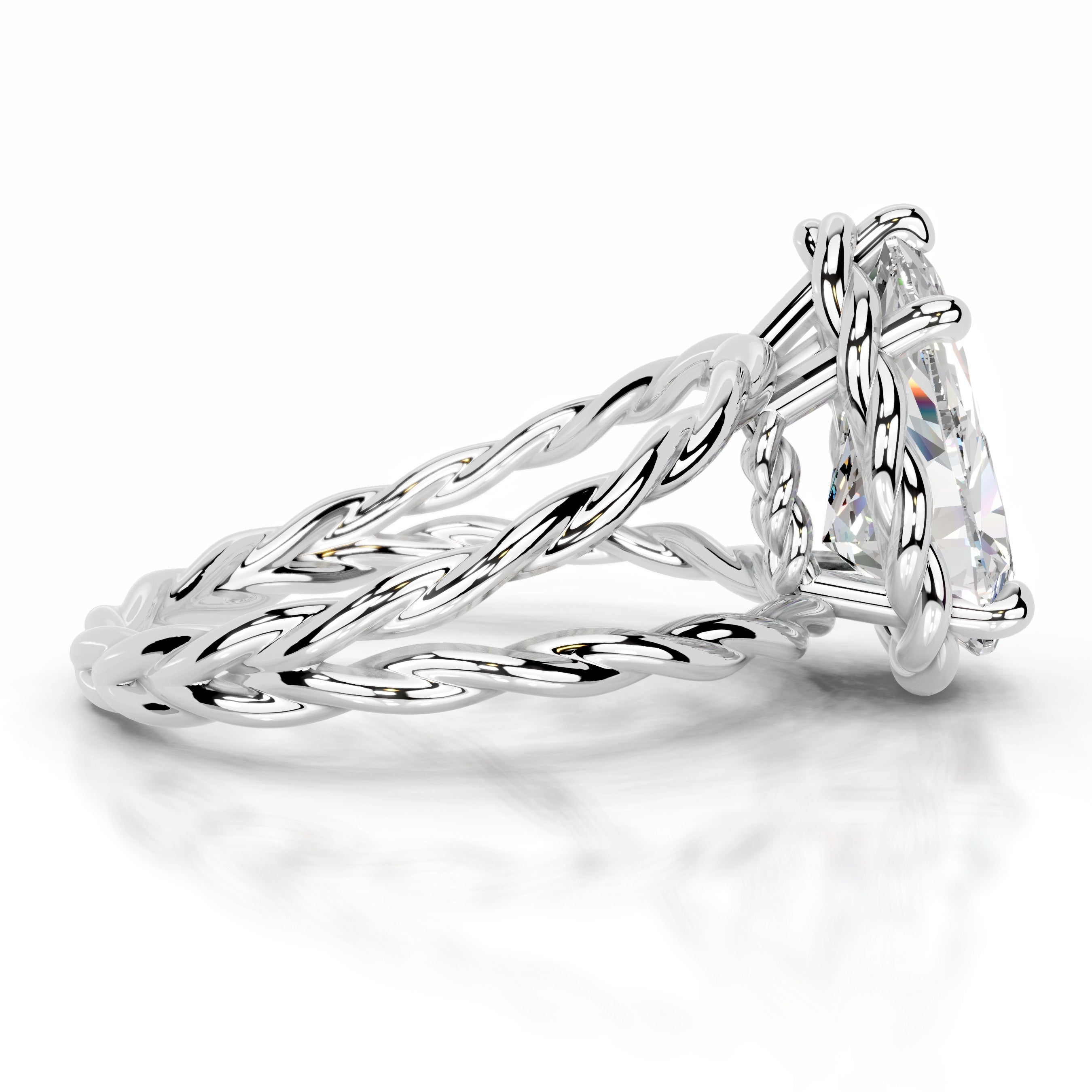 Yul Moissanite Ring - 14K White Gold