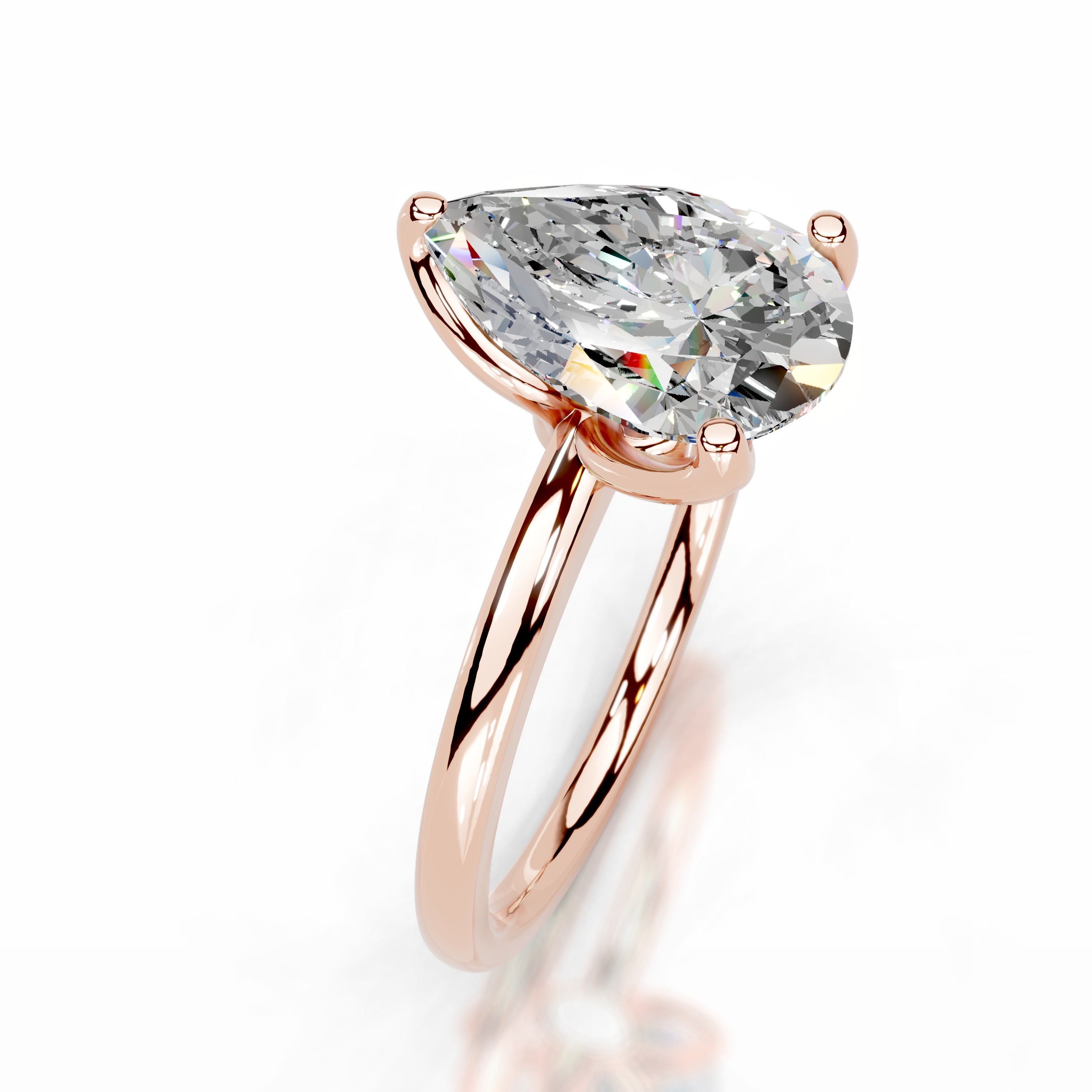 Phoenix Moissanite Ring - 14K Rose Gold