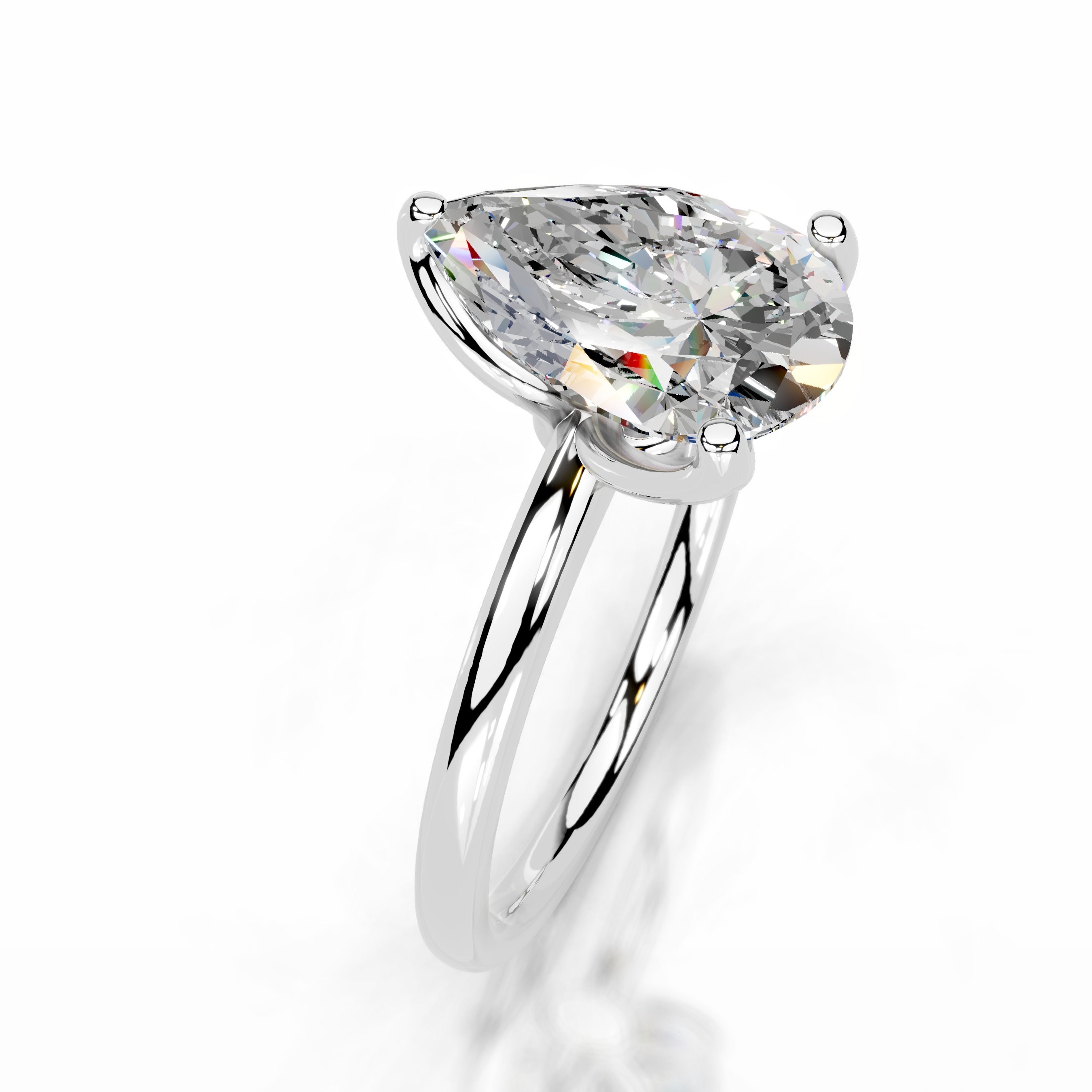 Phoenix Moissanite Ring - 18K White Gold