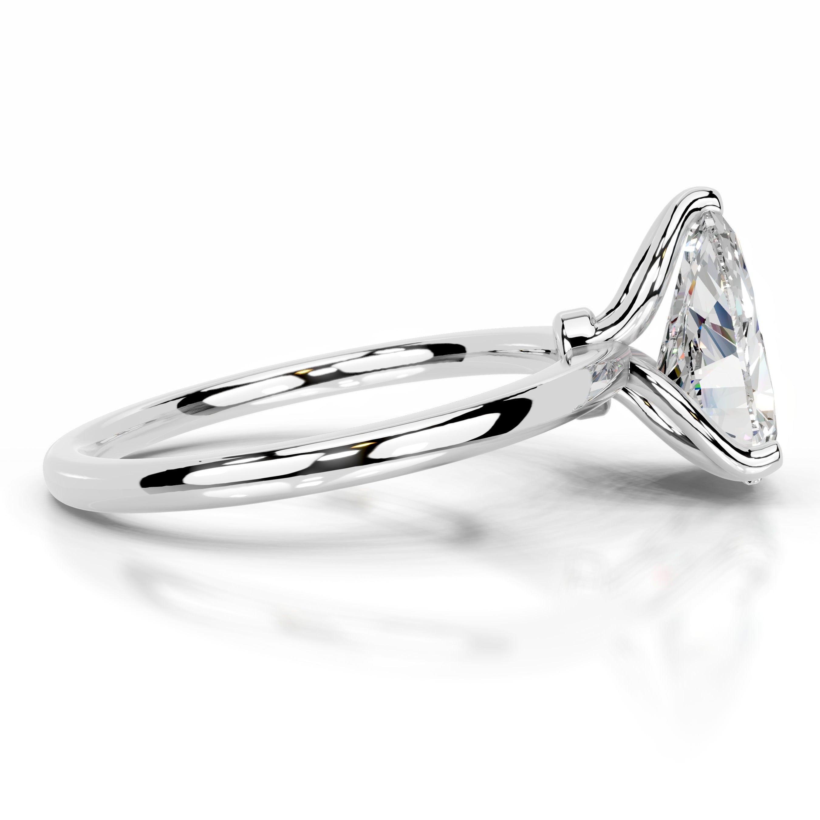 Phoenix Moissanite Ring - 14K White Gold