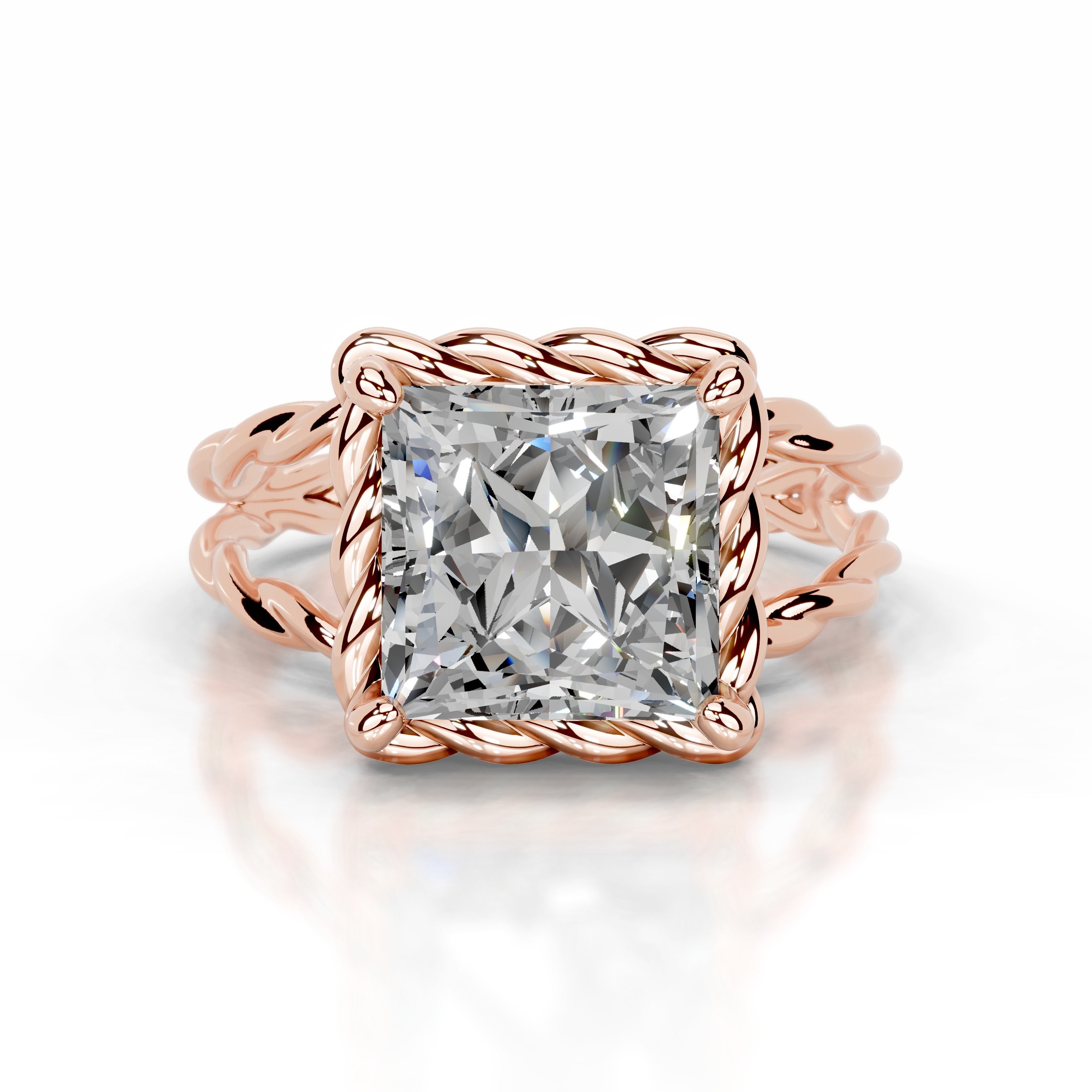 Yul Moissanite Ring - 14K Rose Gold