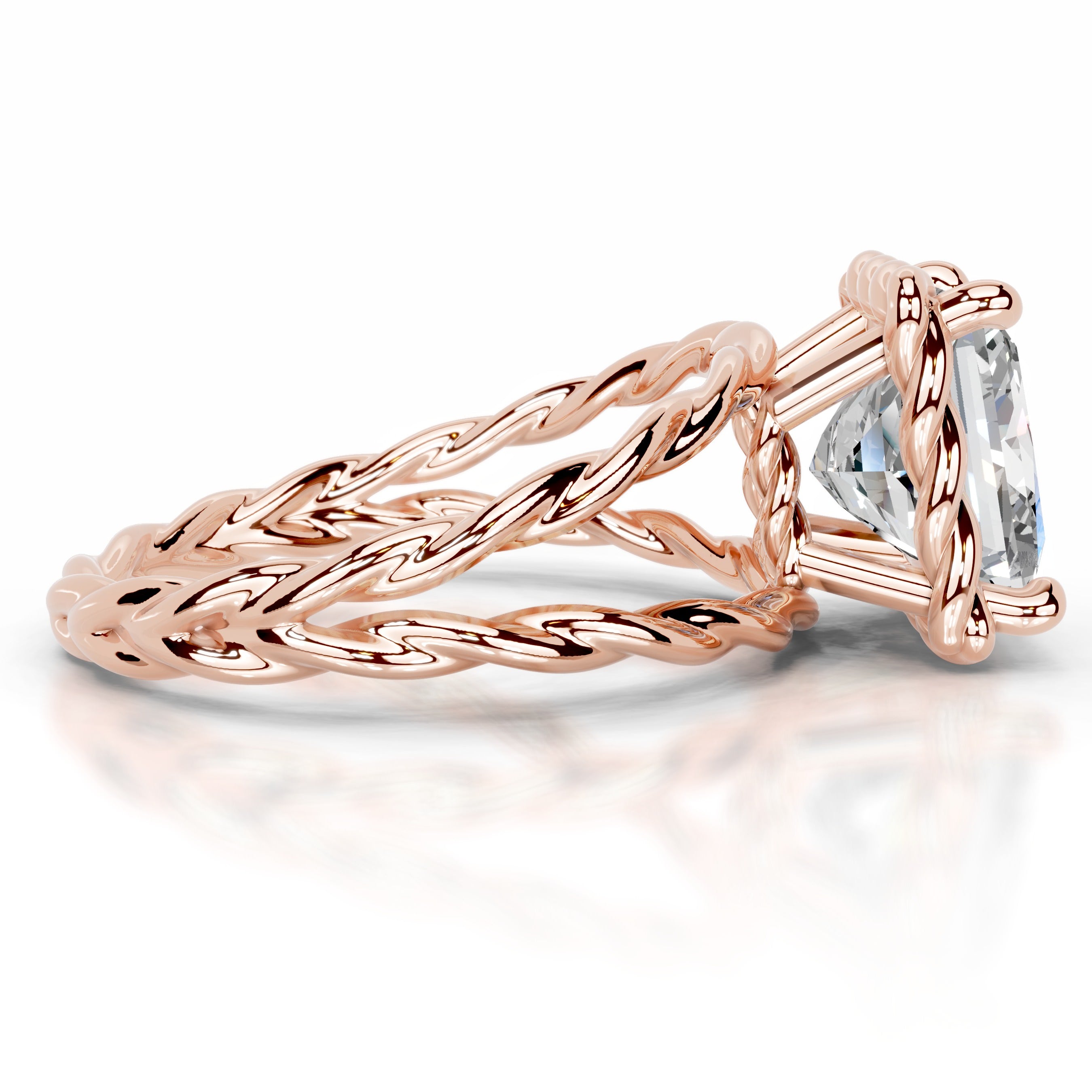 Yul Moissanite Ring - 14K Rose Gold