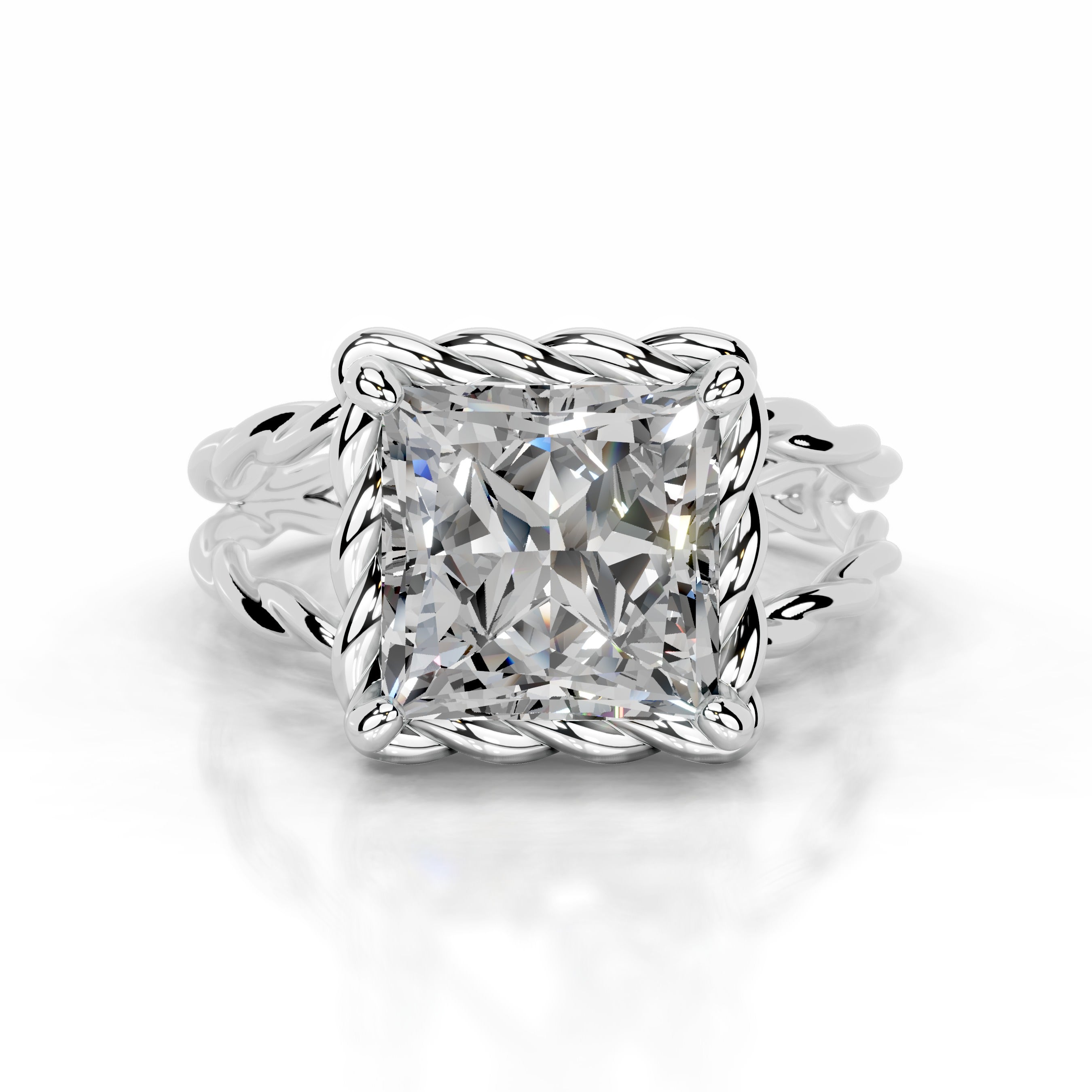 Yul Moissanite Ring - 14K White Gold