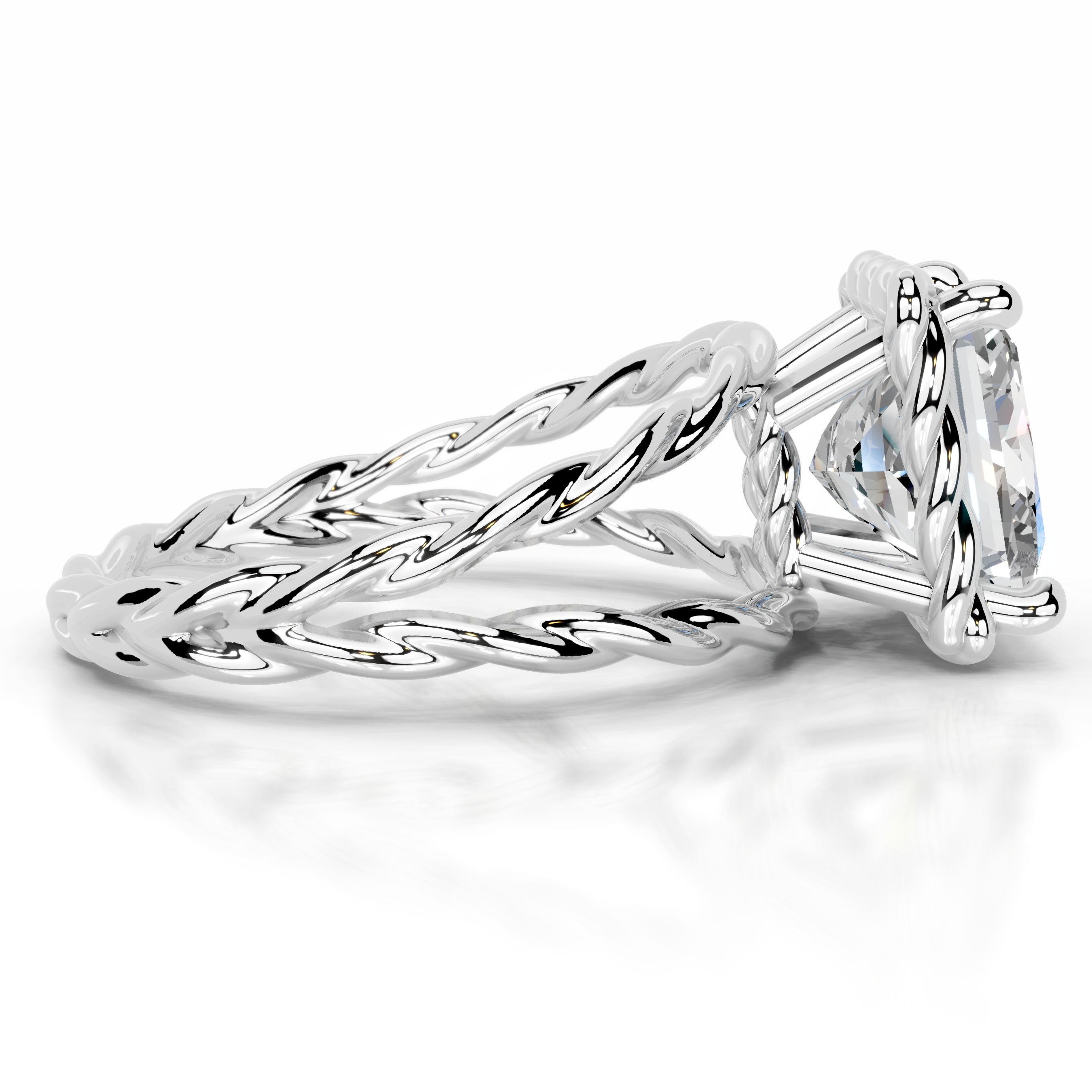 Yul Moissanite Ring - 14K White Gold