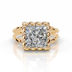 Yul Moissanite Ring - 18K Yellow Gold