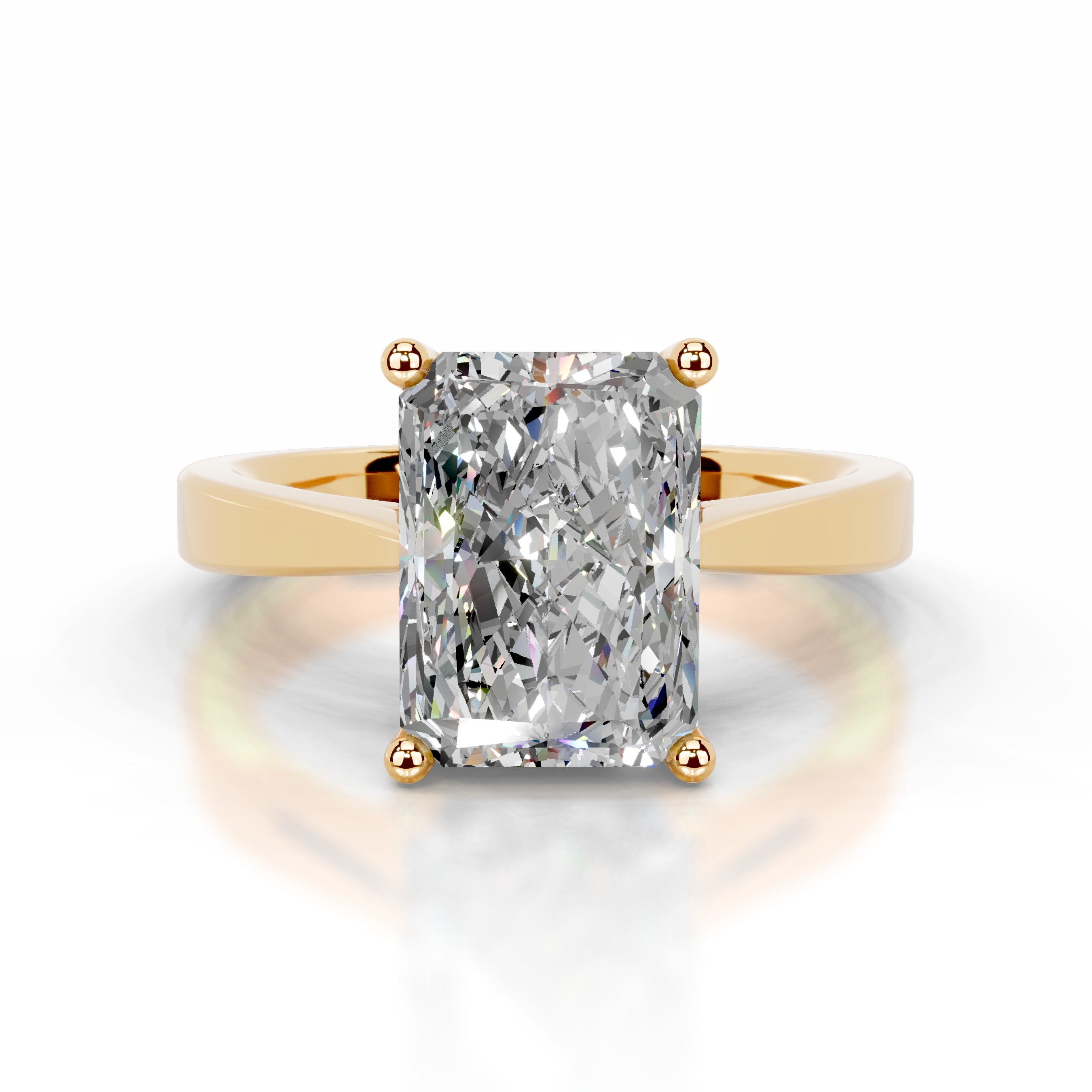 Mariana Moissanite Ring - 18K Yellow Gold