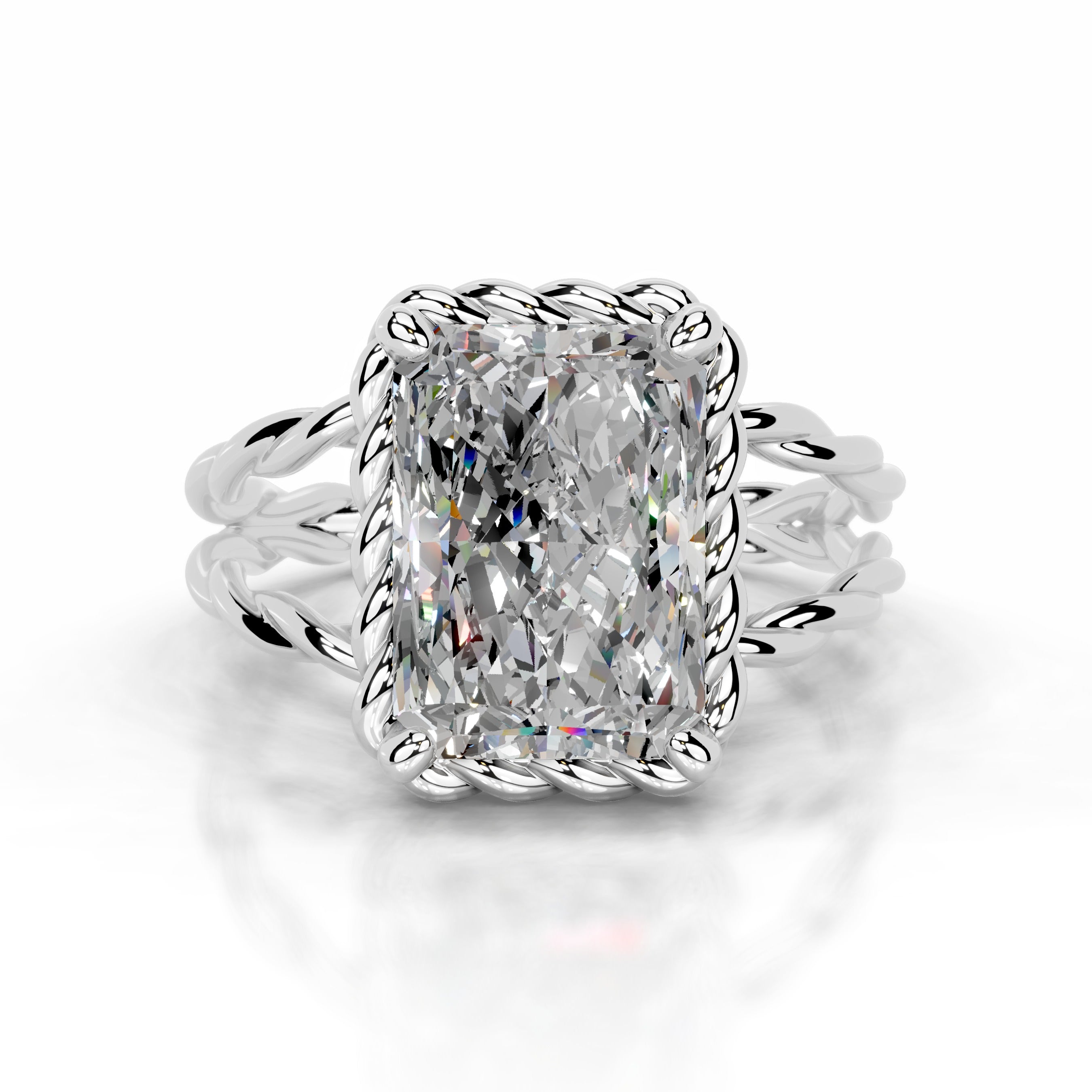 Yul Moissanite Ring - 14K White Gold