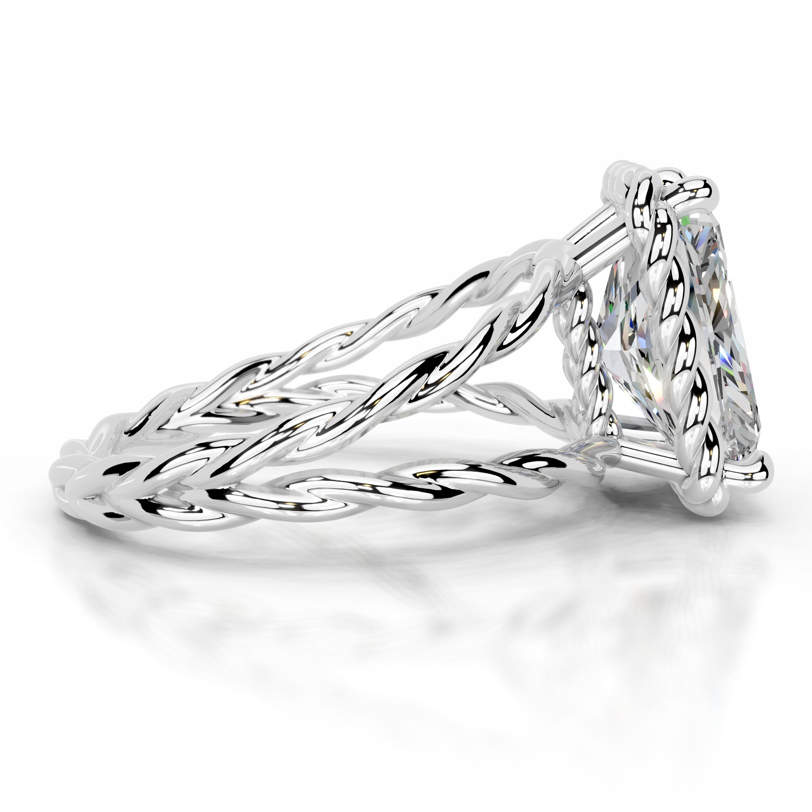 Yul Moissanite Ring - 14K White Gold