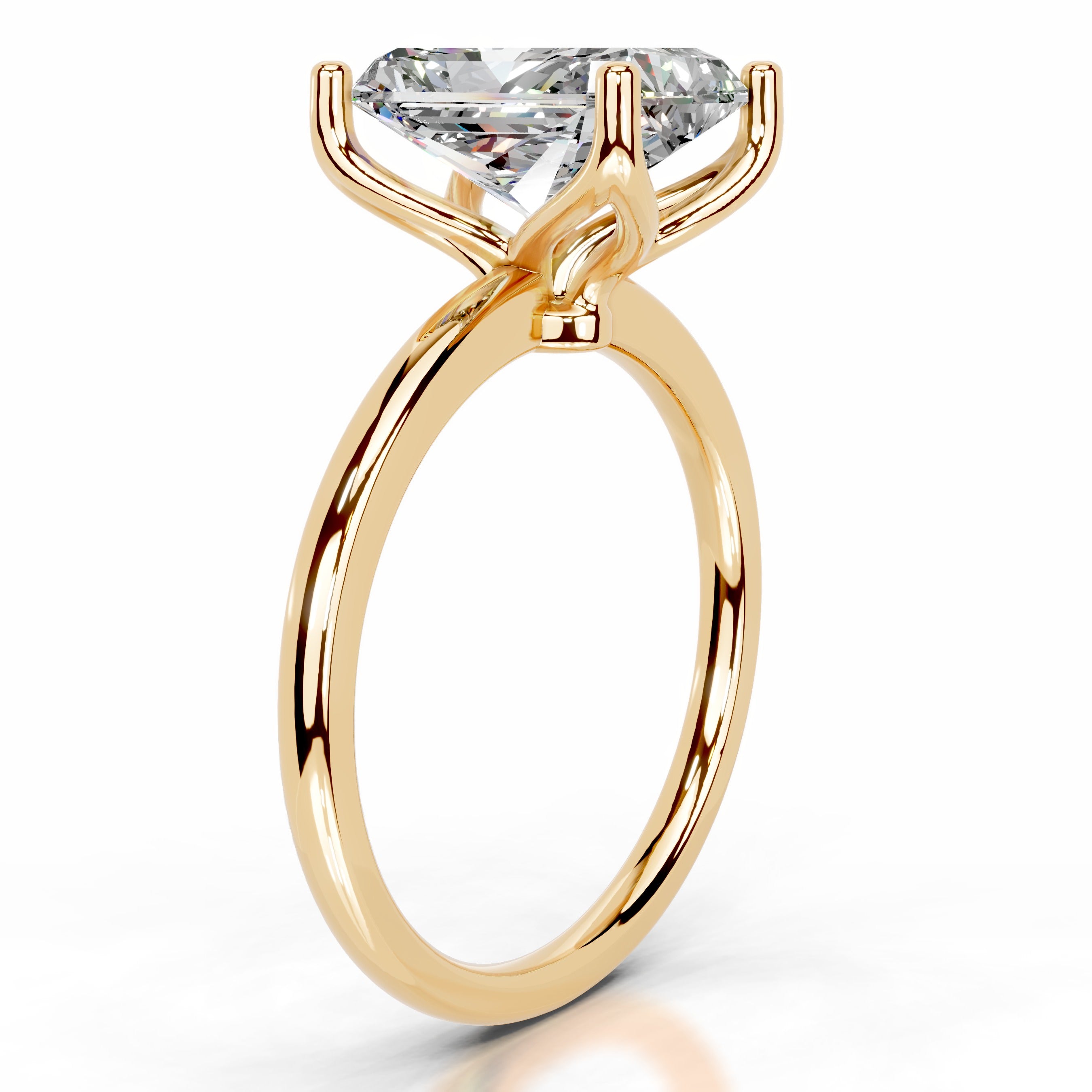 Phoenix Moissanite Ring - 18K Yellow Gold