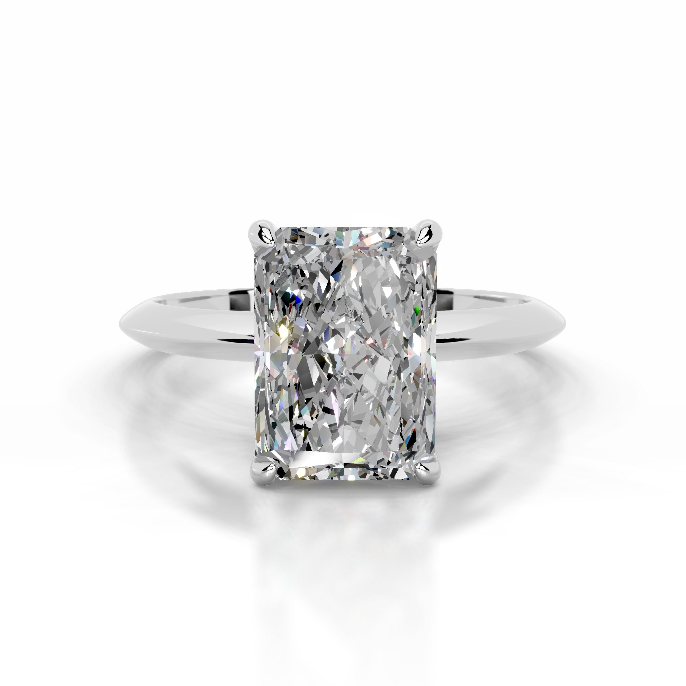 Evie Moissanite Ring - 14K White Gold